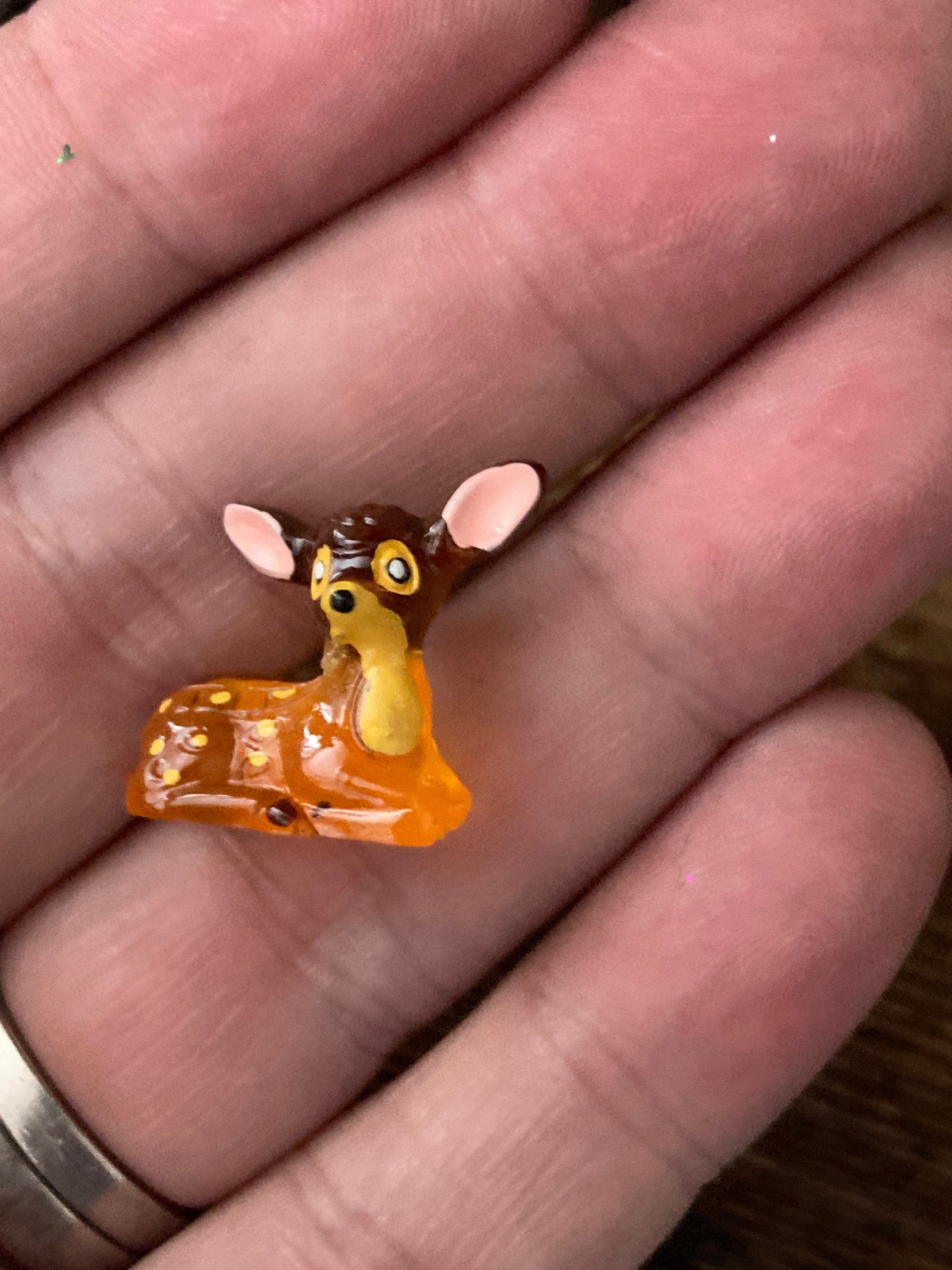 Miniature deer Cake Topper: Bambi Decorations - Set of 3