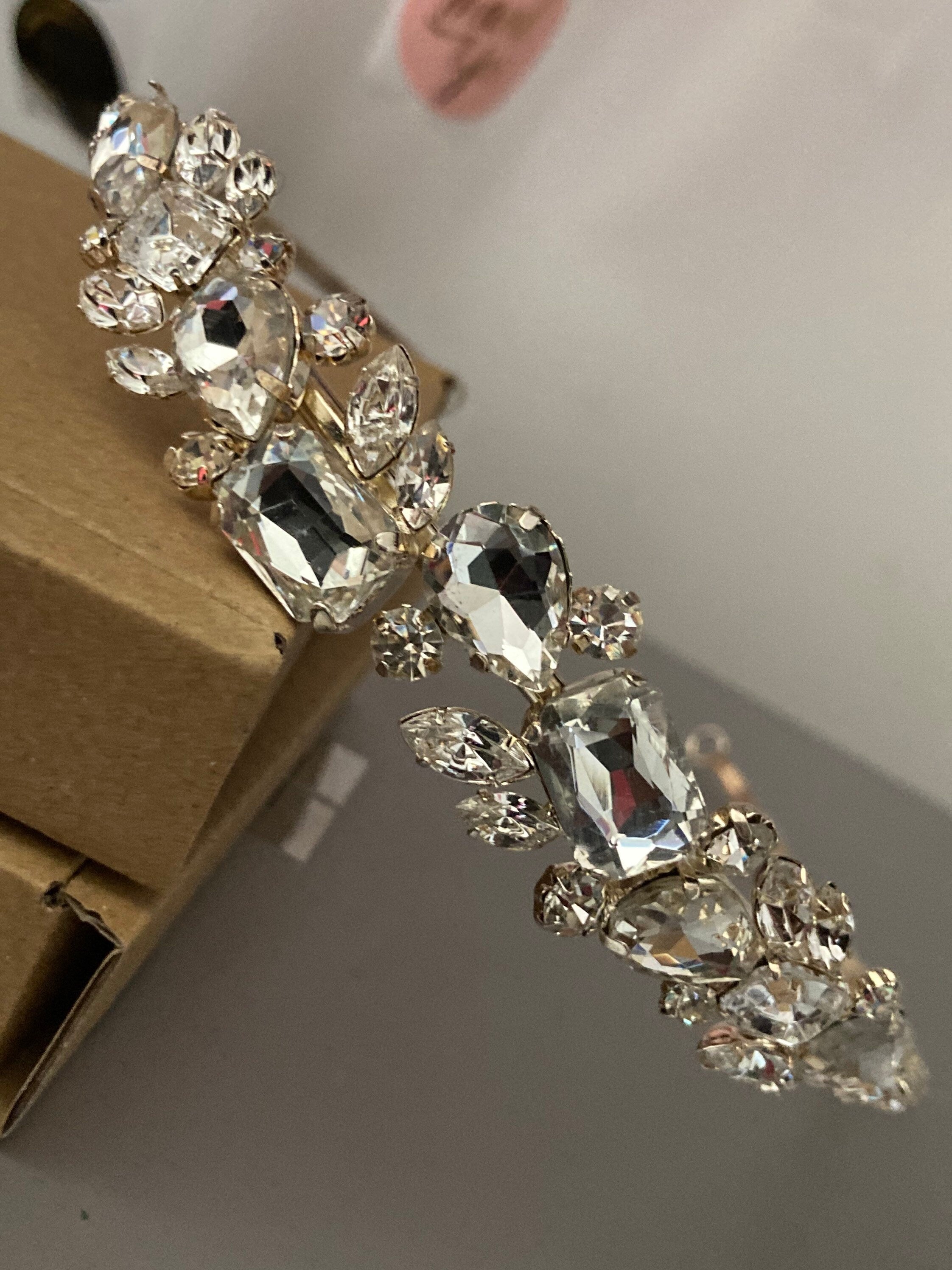 silver tone clear crystal rhinestone ladies girls tiara