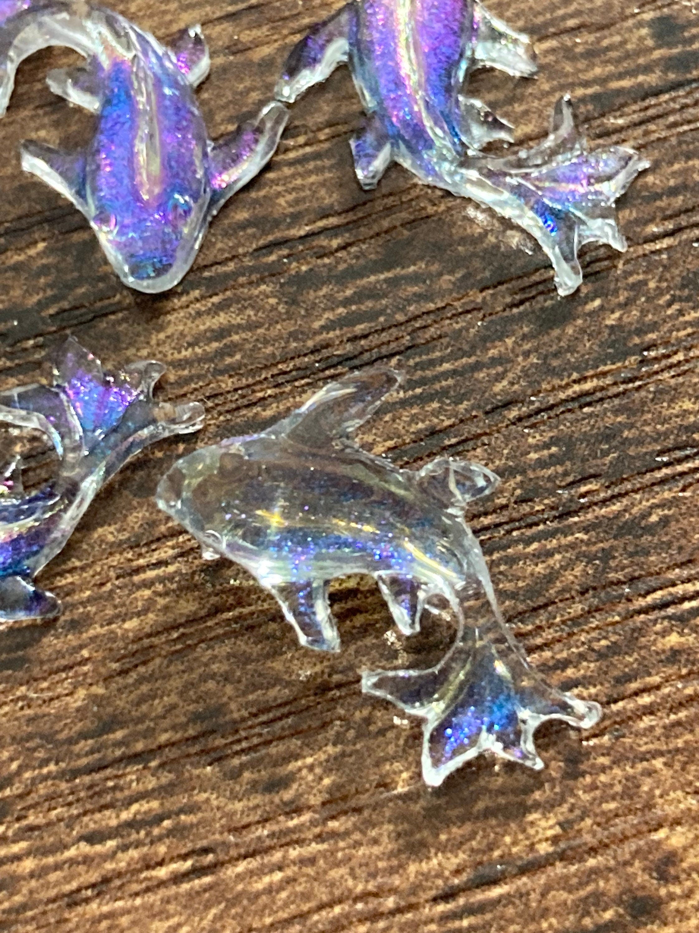 10 x 1.5cm miniature plastic fish pond seaside cake toppers cake decoration