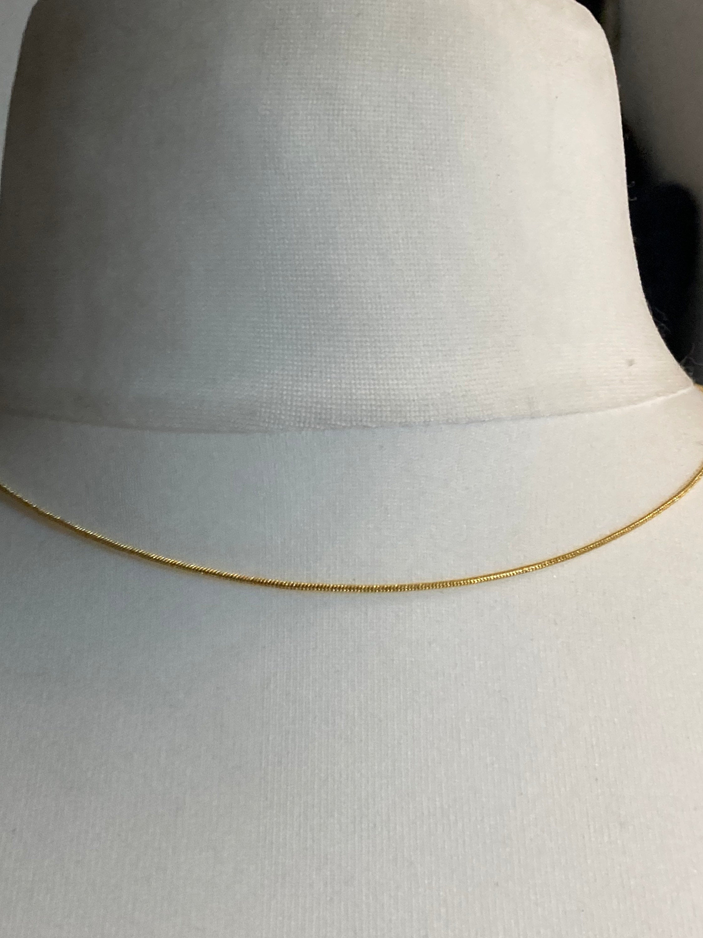 gold plated short 44cm 18 inch 1.2mm snake chain with lobster clasp plain gold chain replacement for pendant