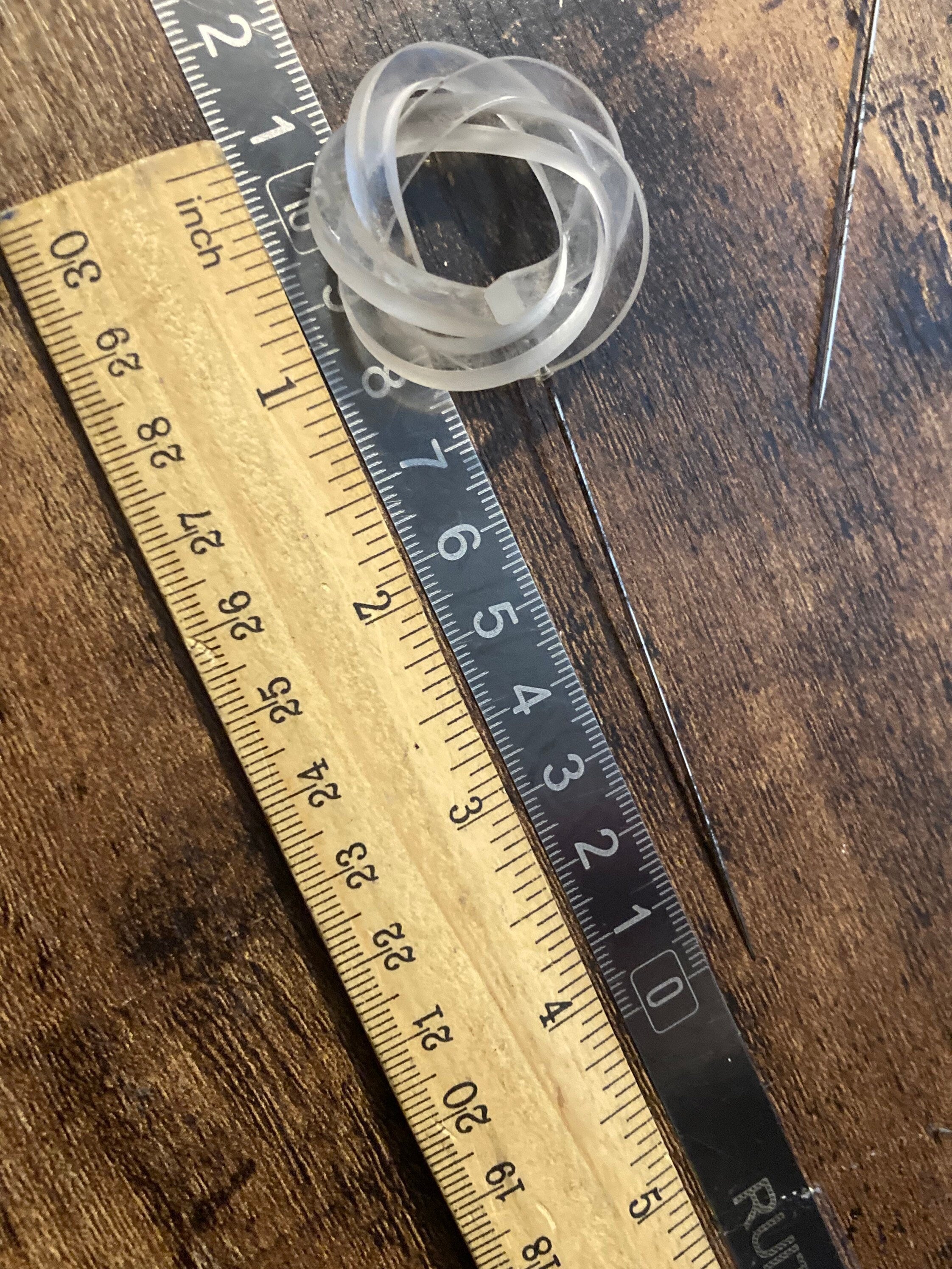 Antique pair of stunning clear Perspex early plastic hat pins 1920s
