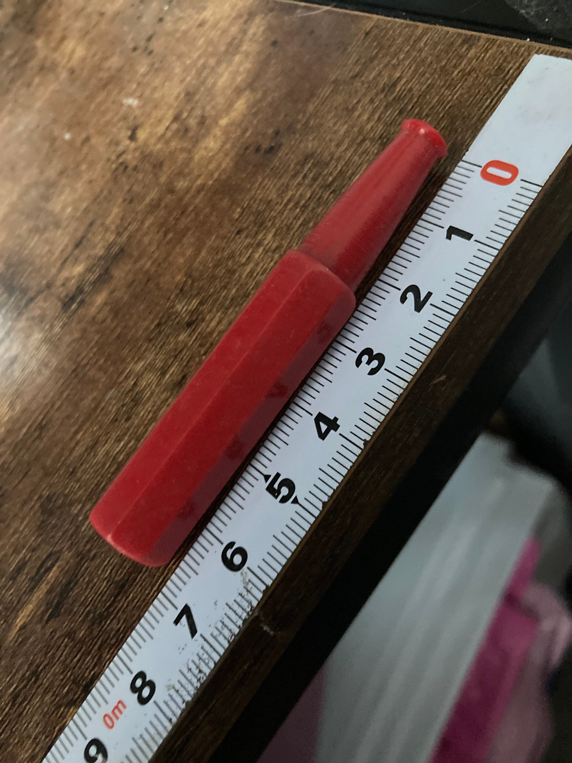 7cm long bright RED Cocktail Cigarette Holder Vintage 1920s Bakelite / early plastic