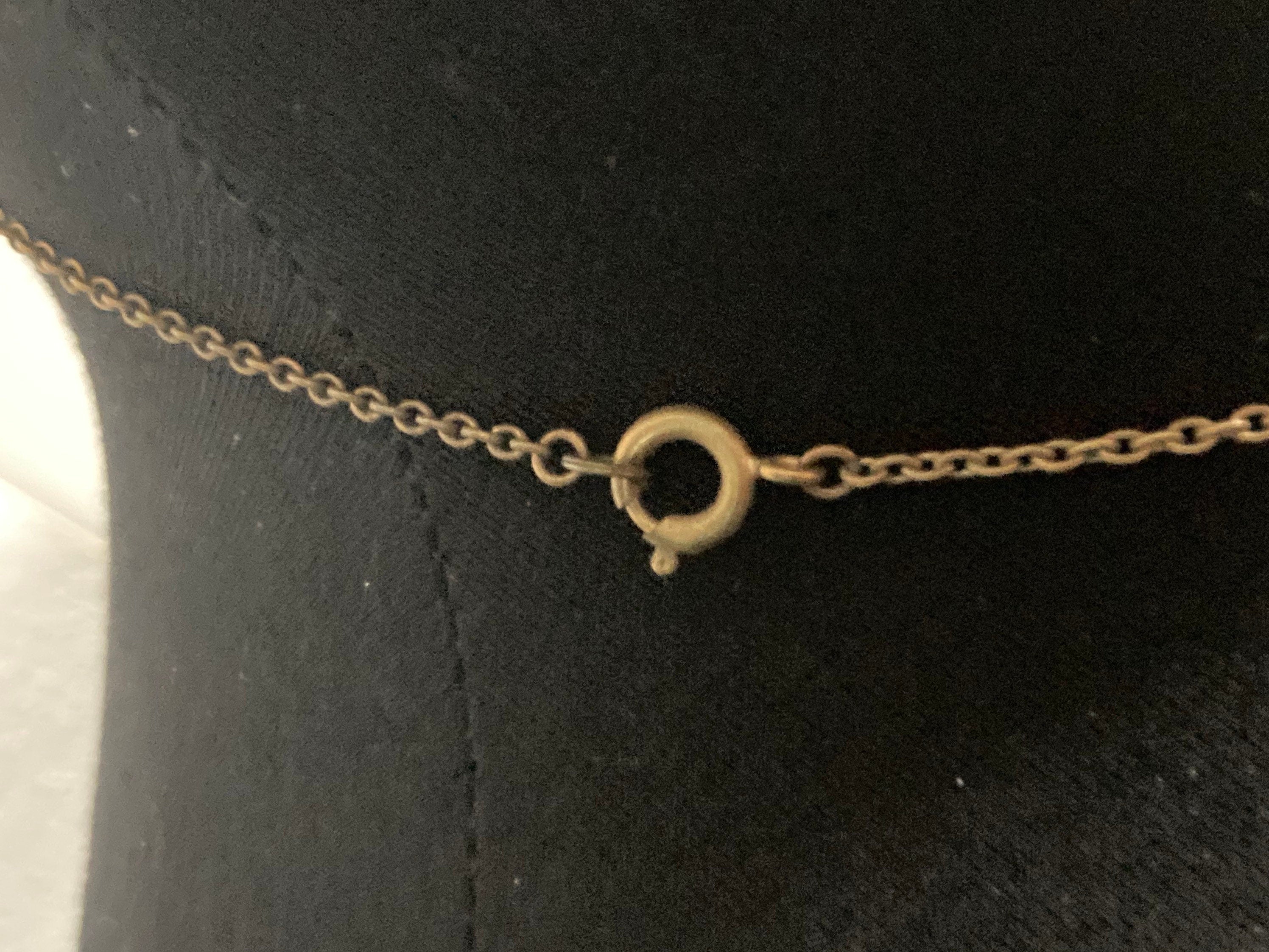 cognac topaz brown paste diamante necklace 42cm mid century gold tone