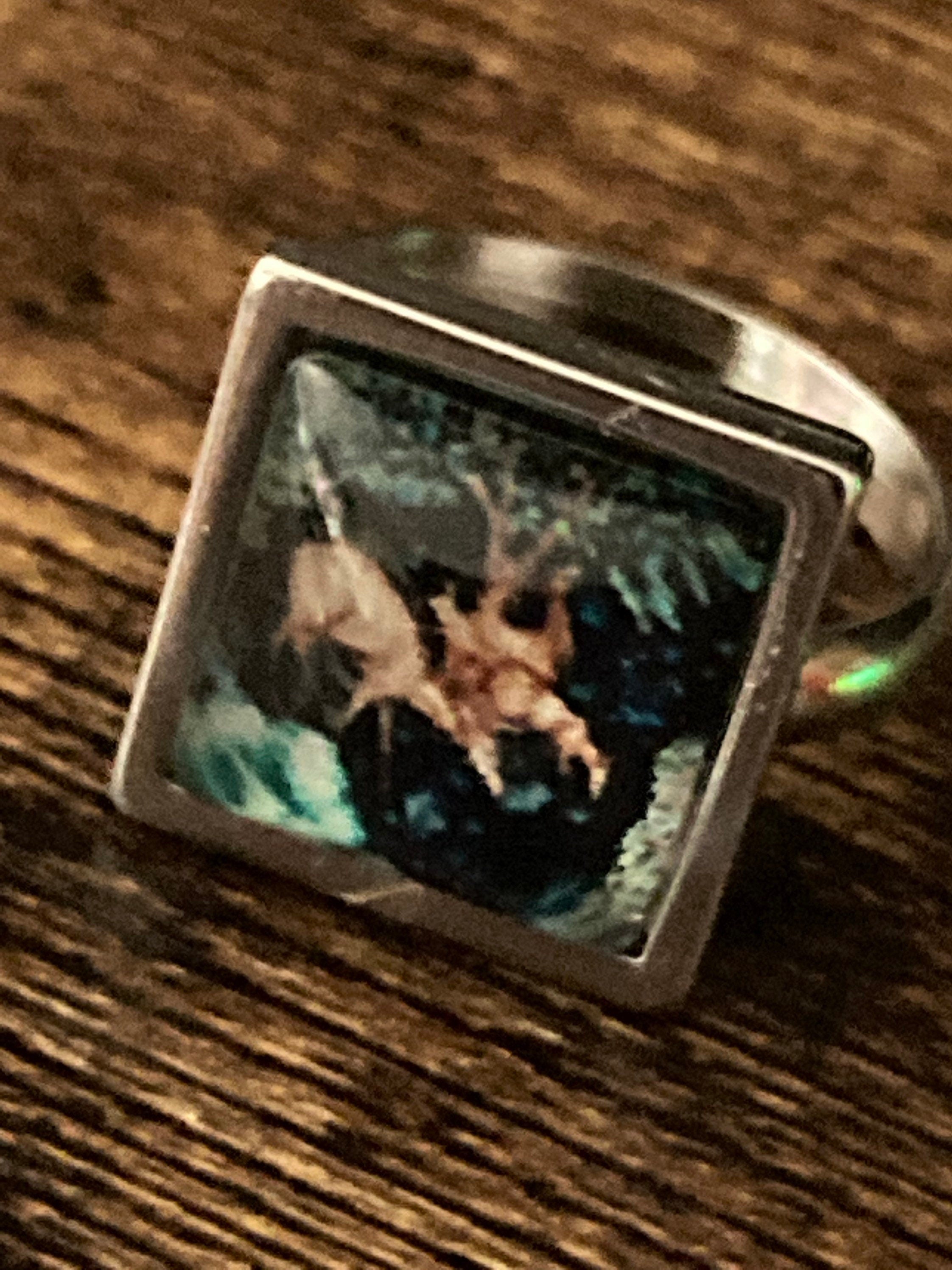 Woodland Deer Stainless Steel Ring: William Morris Art Nouveau Style