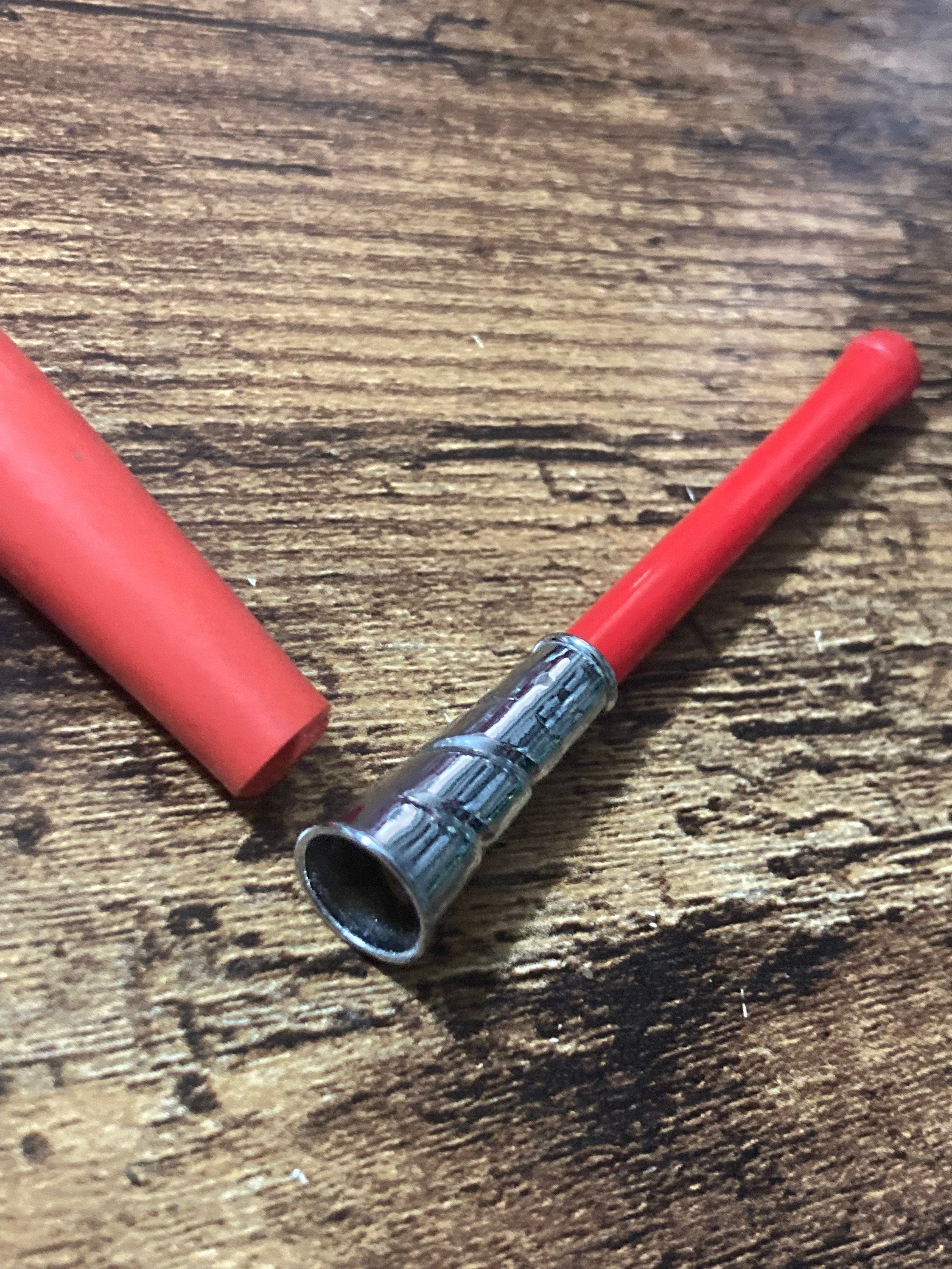 PARKER Vintage early red plastic chrome Cigarette Holder in case