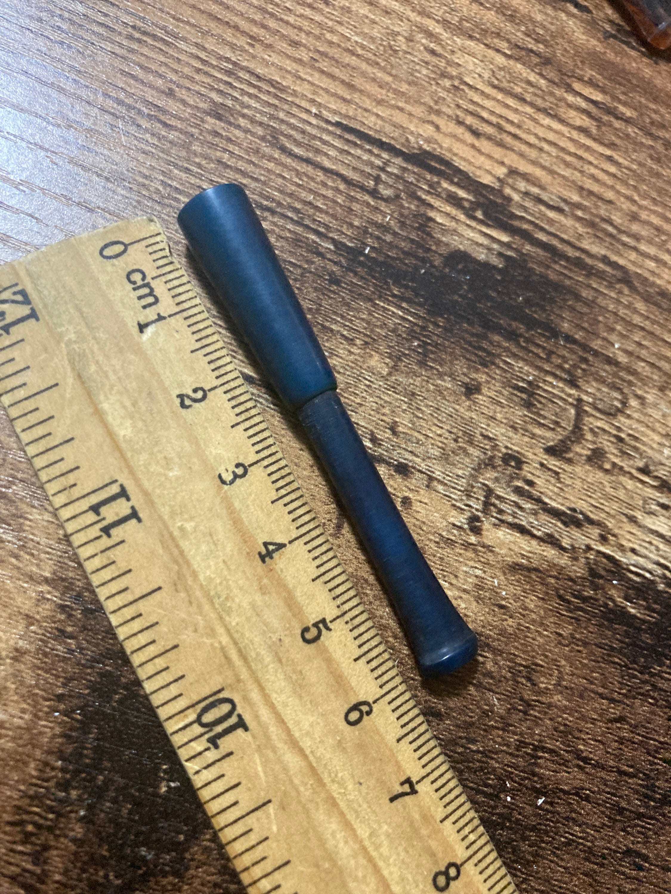 Vintage plastic navy BLUE black Cigarette Holder retractable