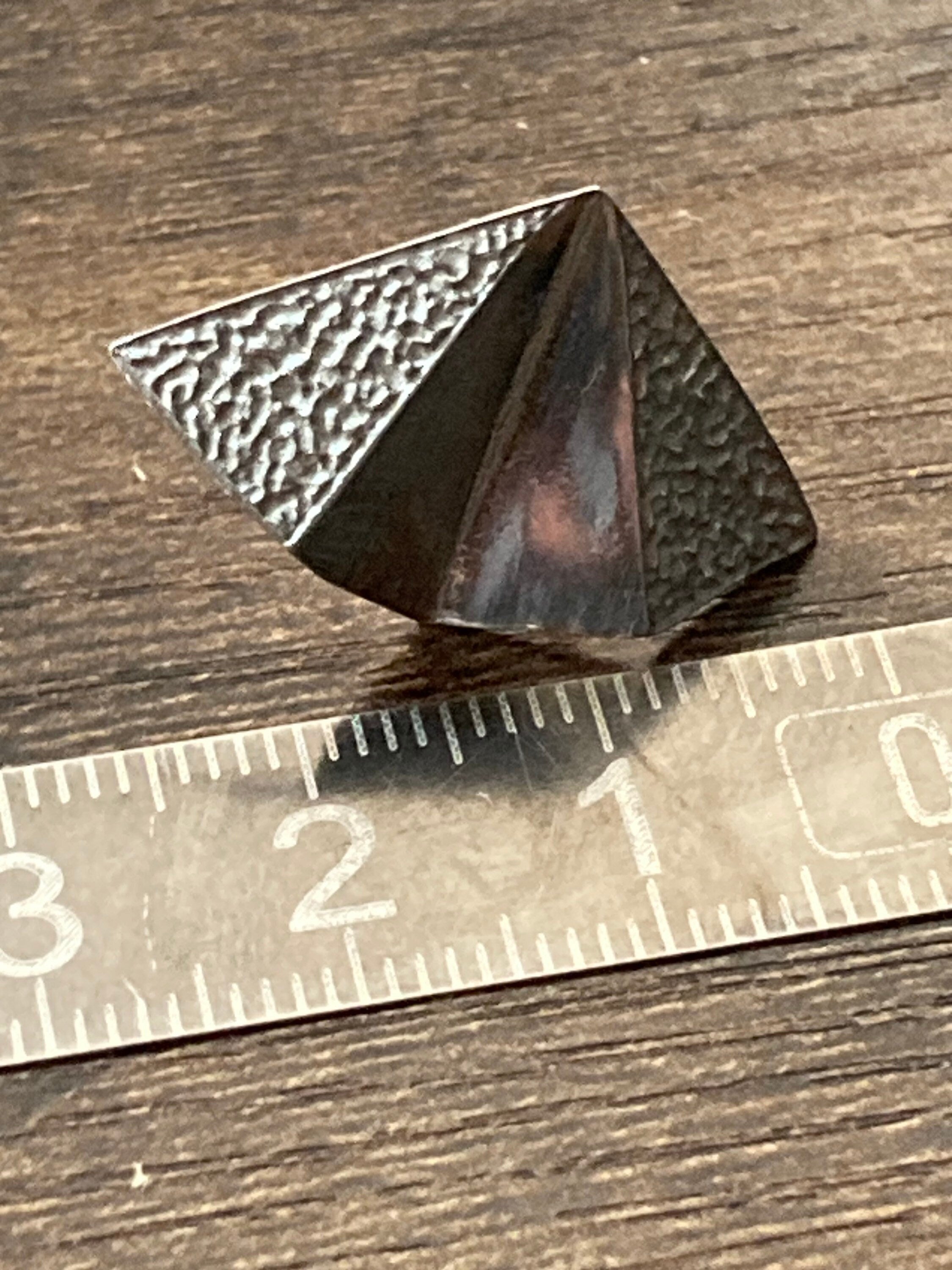 2cm 925 sterling silver folded fan stud earrings for pierced ears