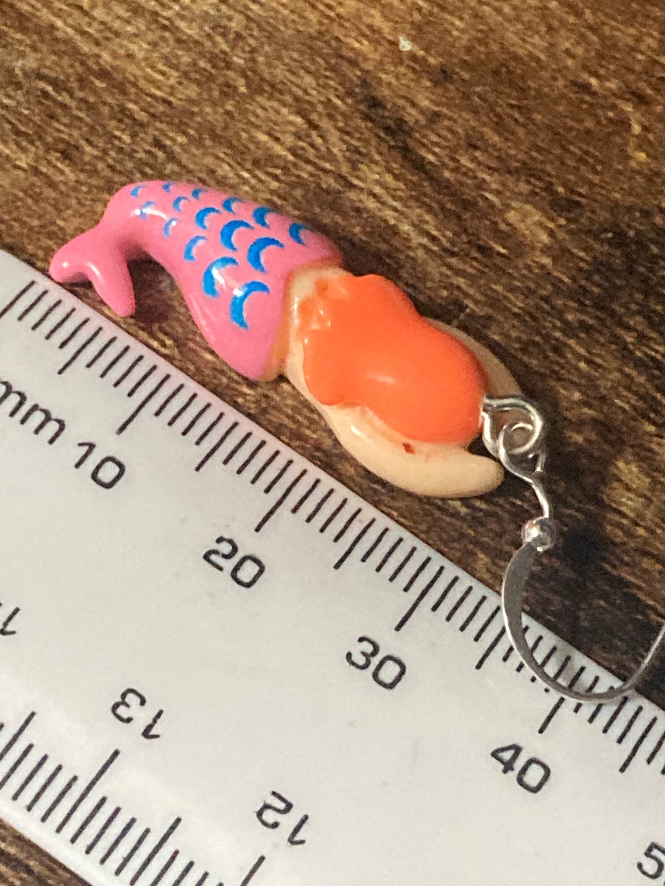 mermaid drop earrings pierced ears for open swimmers
