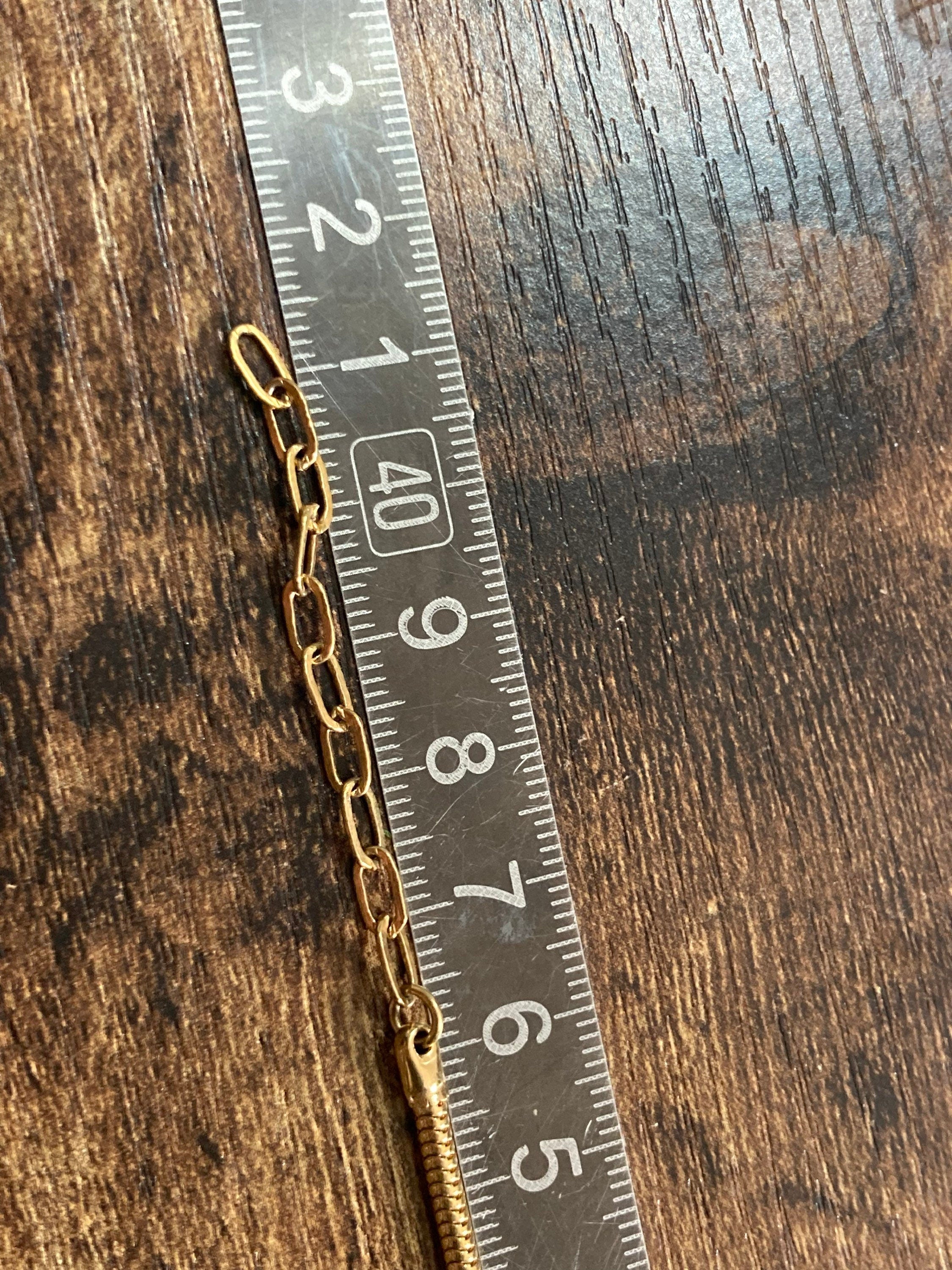 Gold tone brown cream enamel necklace 41cm
