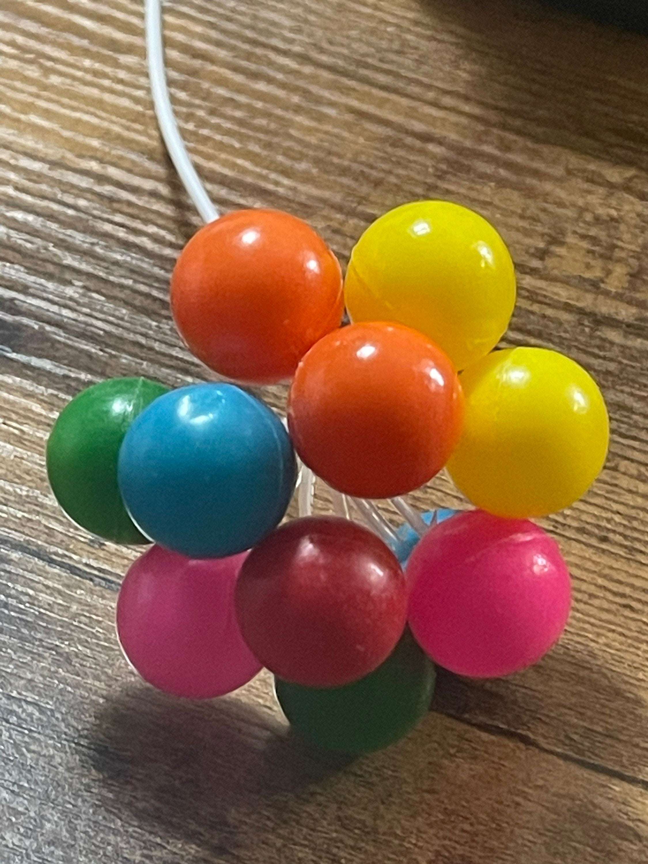 Bunch of coloured balloons cake topper balloon decorations rainbow colours birthday reusable