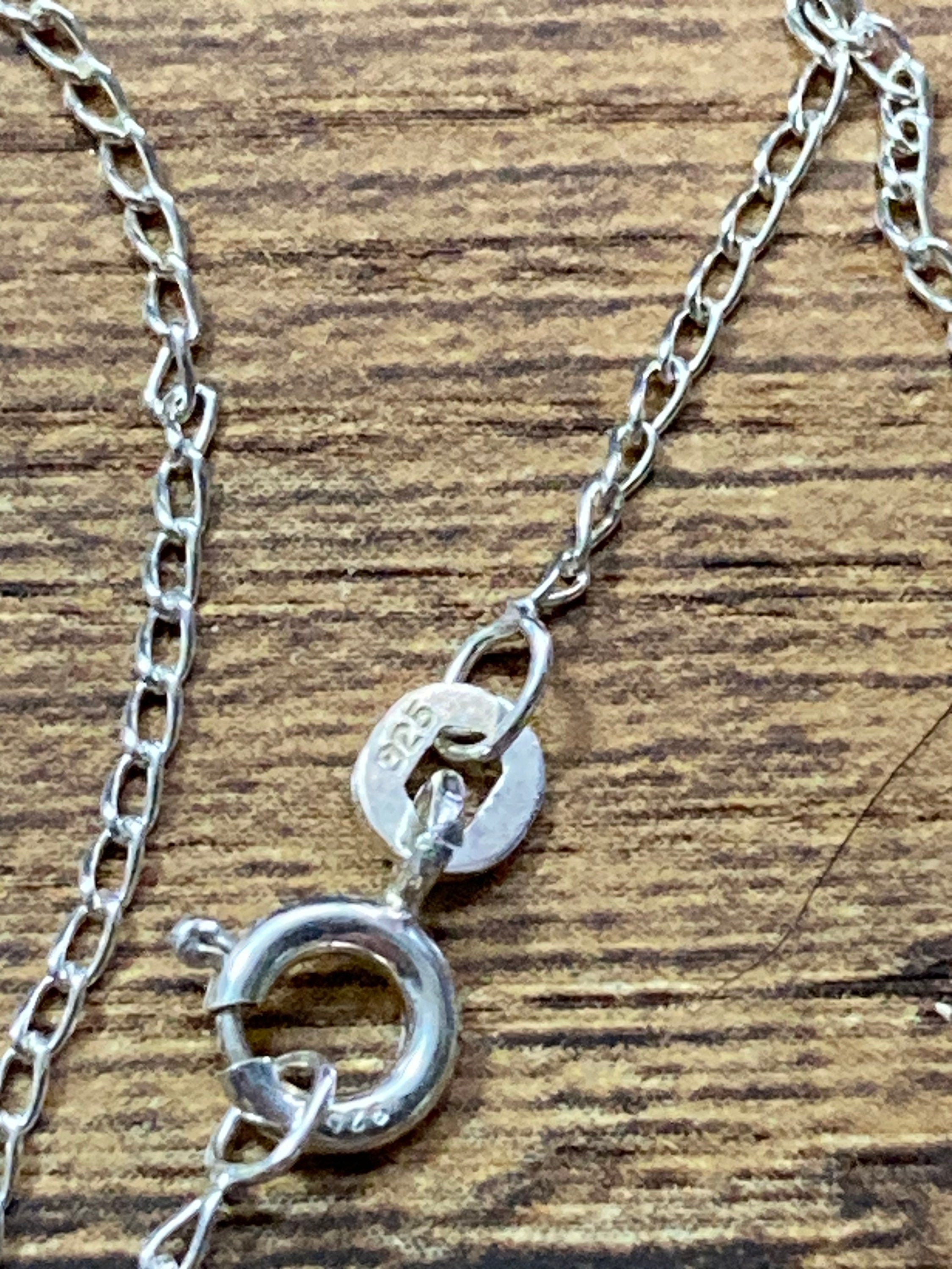 Plain simple 925 Sterling silver fine link chain necklace 1.6gm 45cm