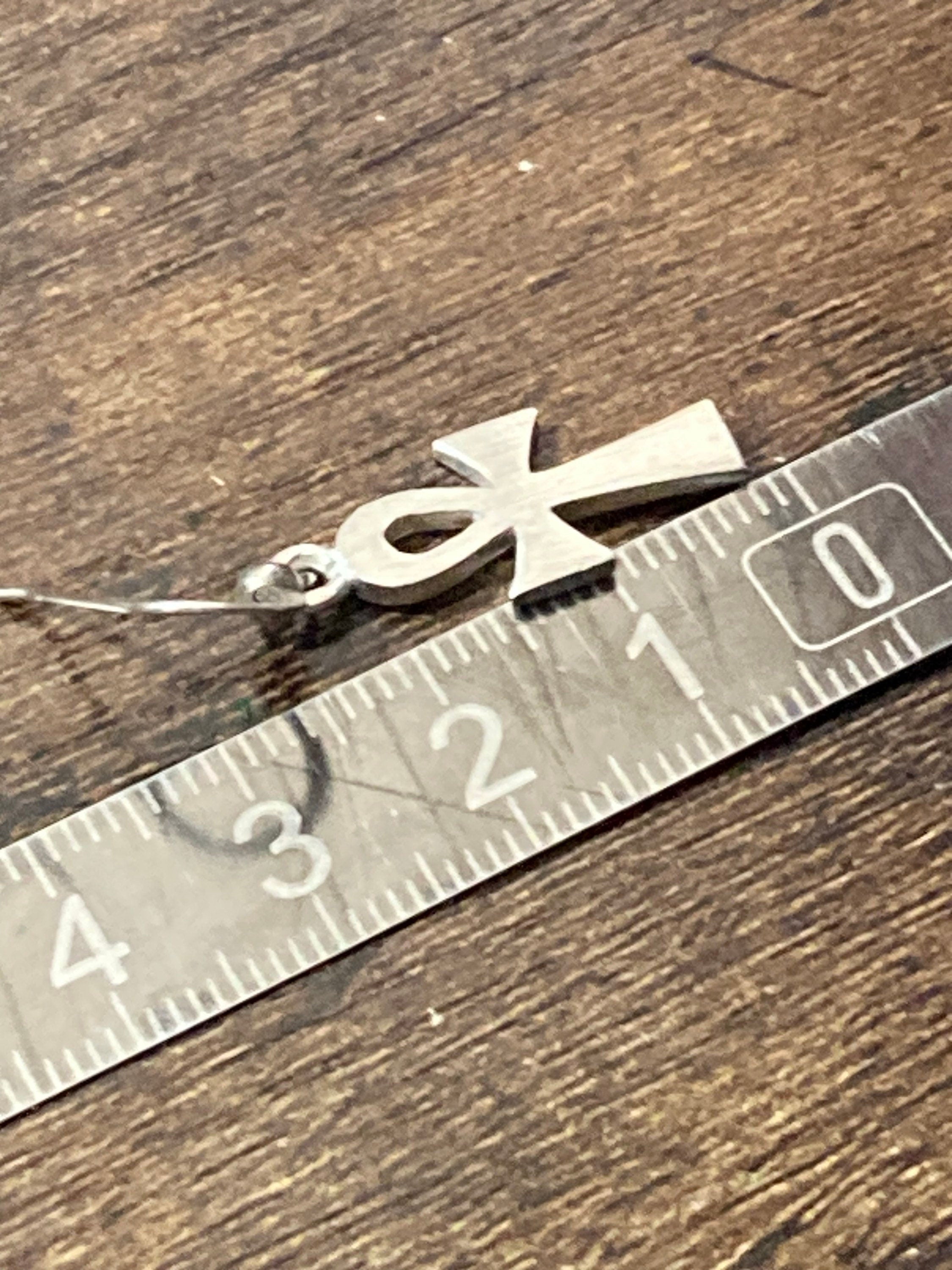 925 Sterling silver small dangly cross religious earrings pierced 2.5cm 3.3 Grams