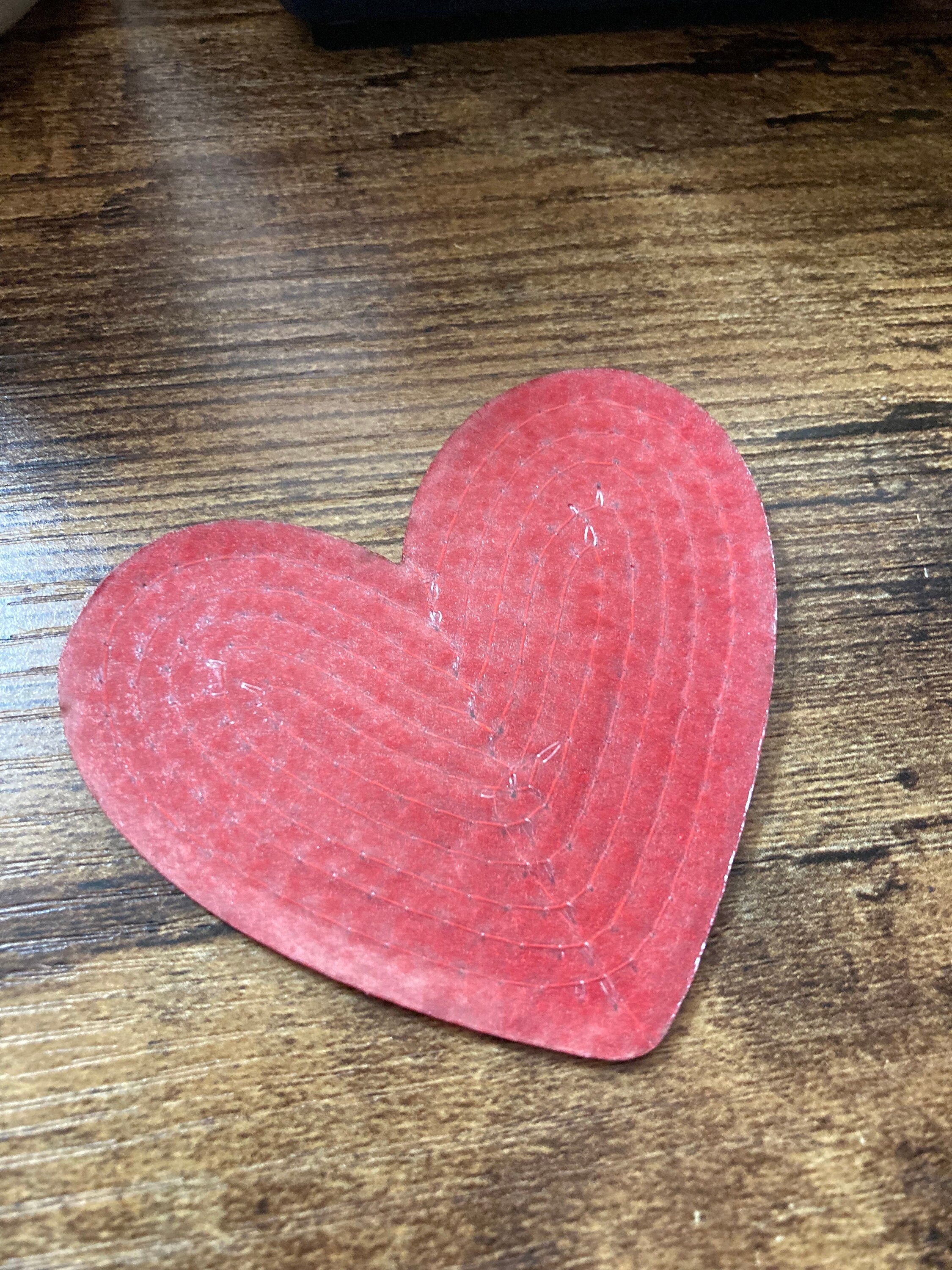 iron on bright red love heart sequin patch 7 x 7cm sewing applique