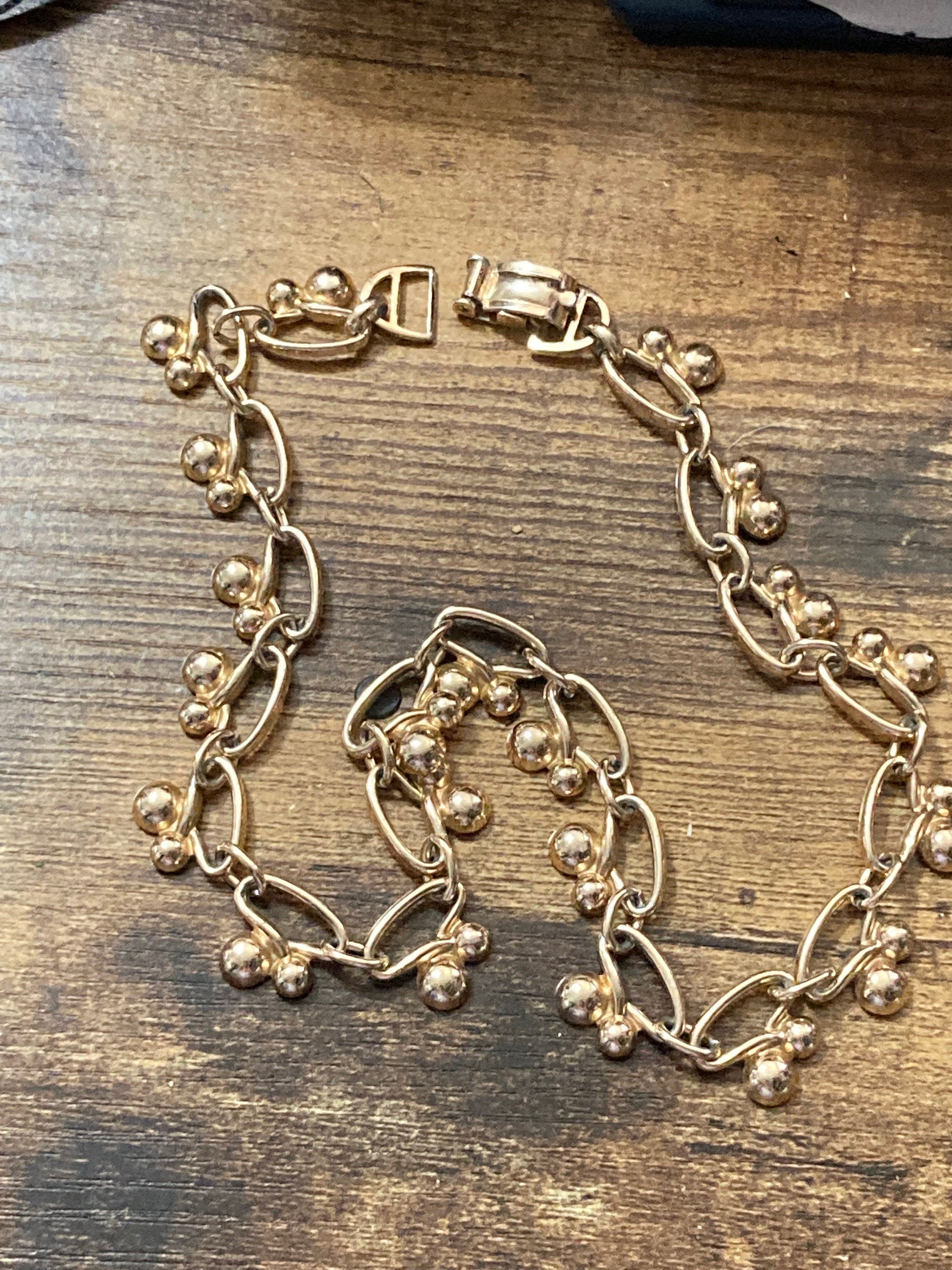 lightweight copper gold tone aluminium ornate abstract  choker necklace modernist