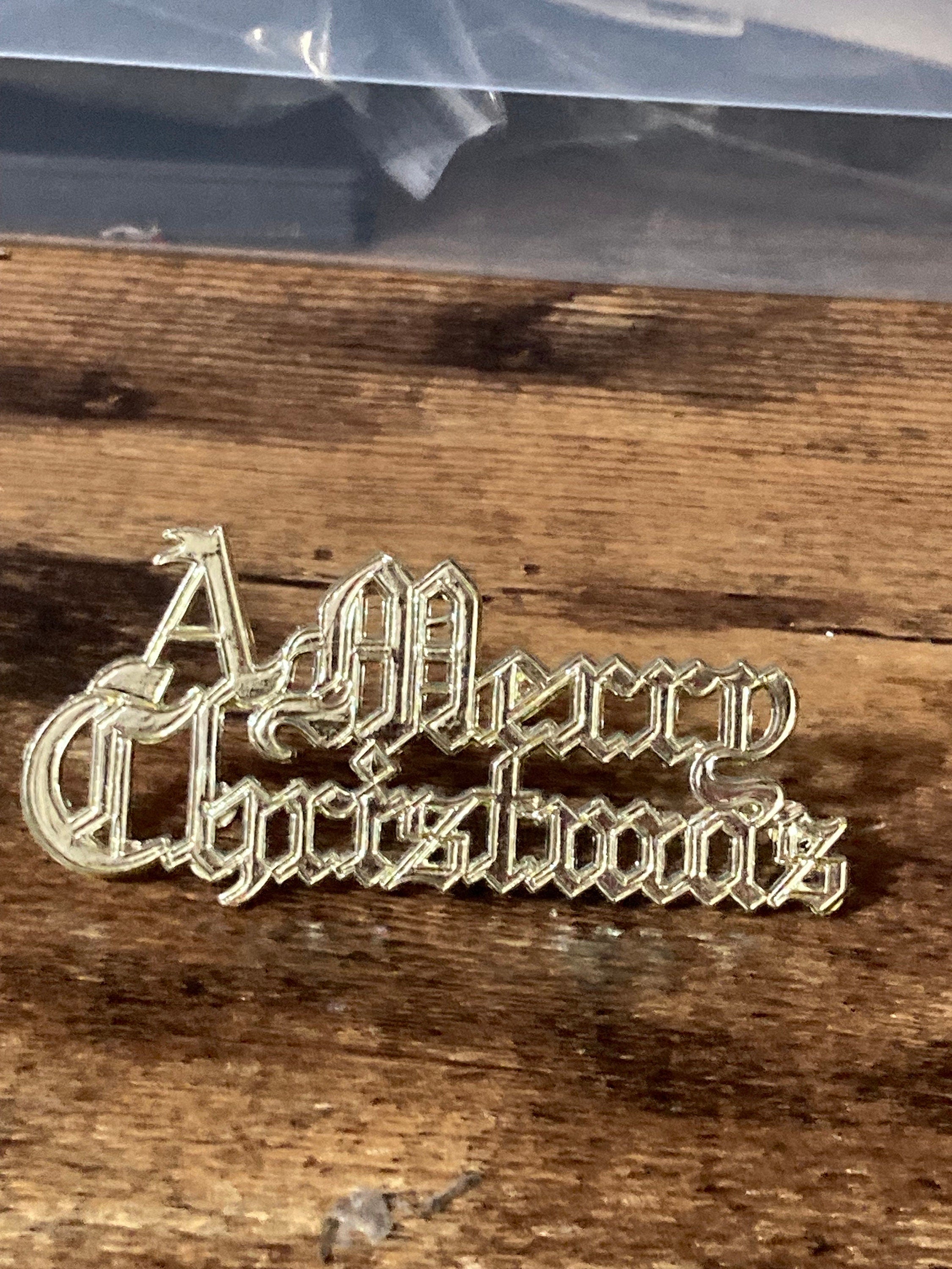 Vintage Retro A MERRY CHRISTMAS gold plastic cake topper decoration home baking  cake decor sign