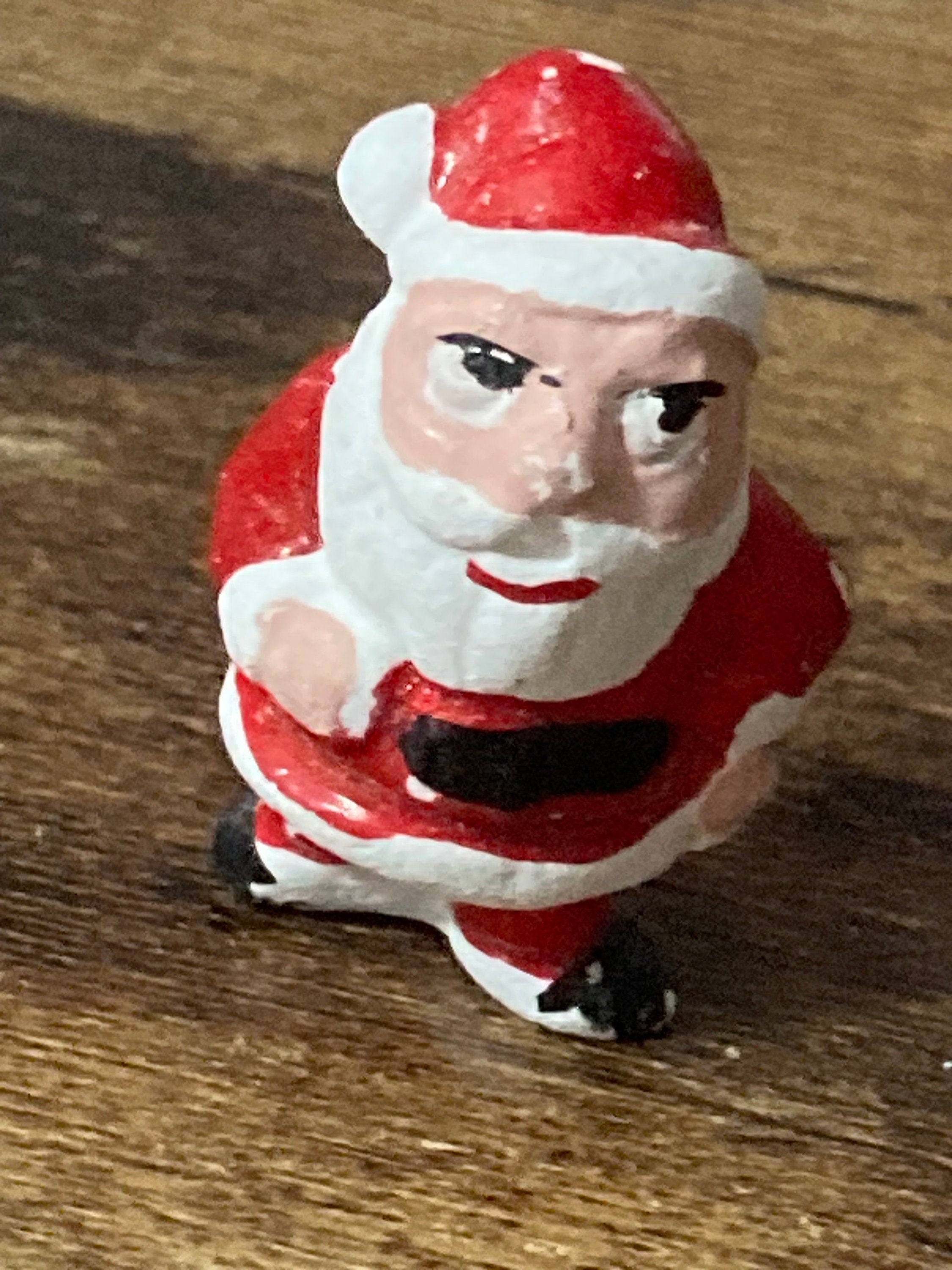Antique bisque PLASTER or ceramic Santa Claus Father Christmas Xmas Cake topper decoration