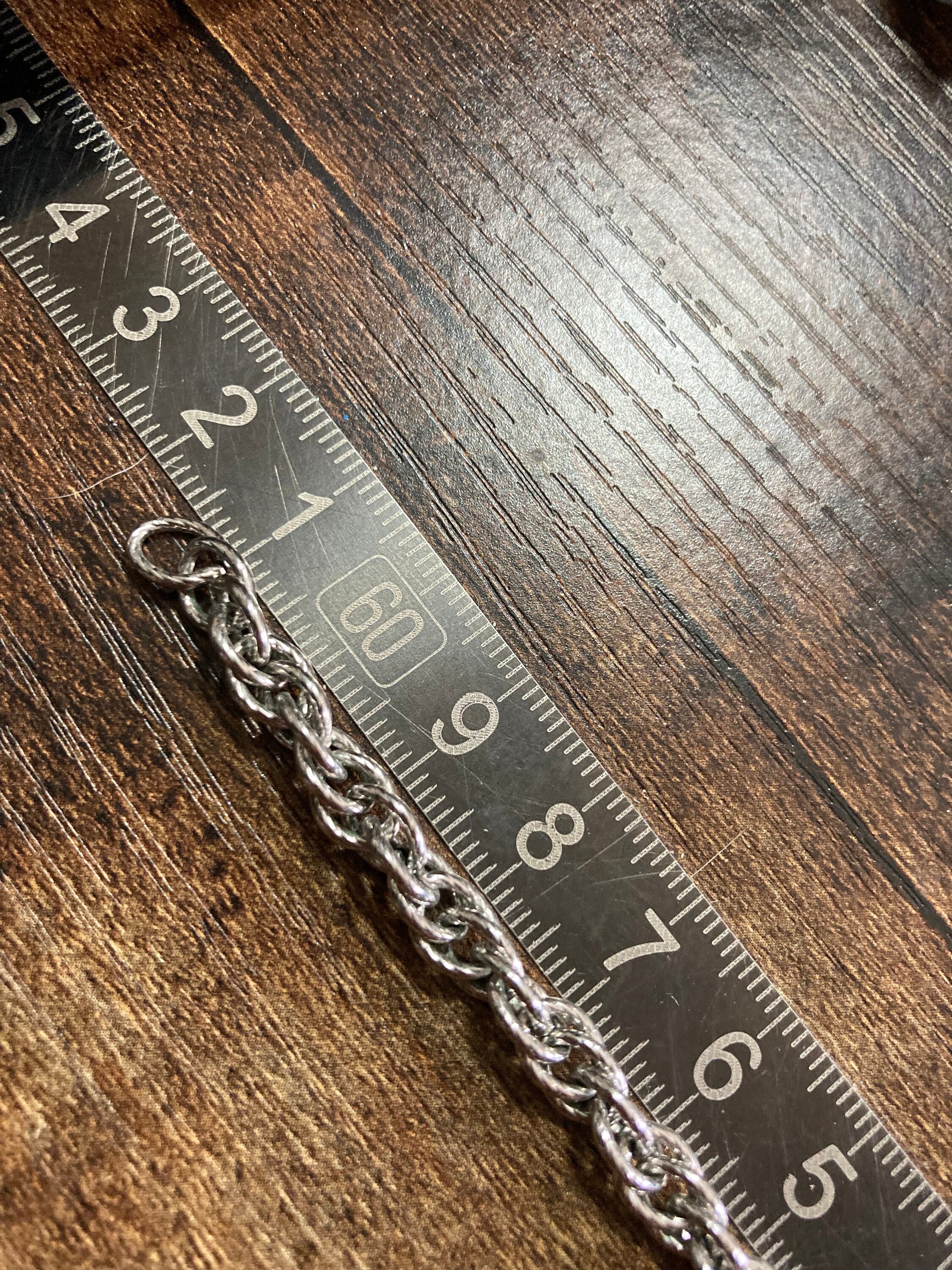 Signed Whiting & DAVIS Vintage silver tone high end long rope chain necklace 61cm