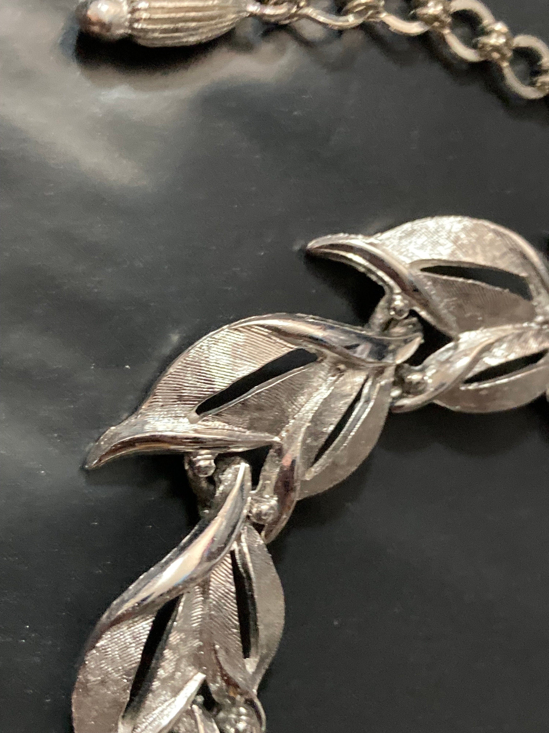 Petite fit 37cmVintage silver tone Wide chain Link choker necklace mid century
