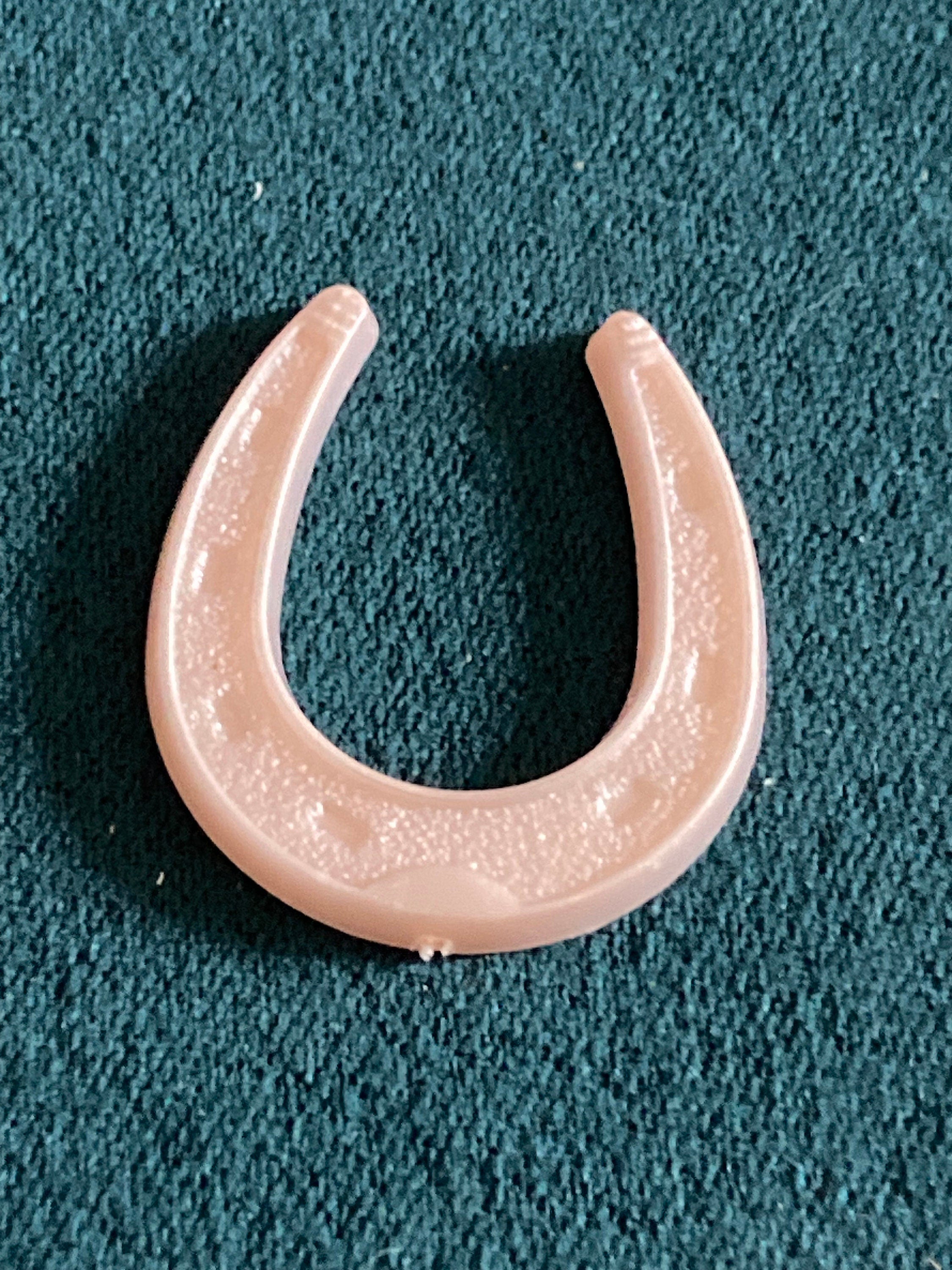 horseshoe Wedding Cake topper decoration Vintage baby pink plastic