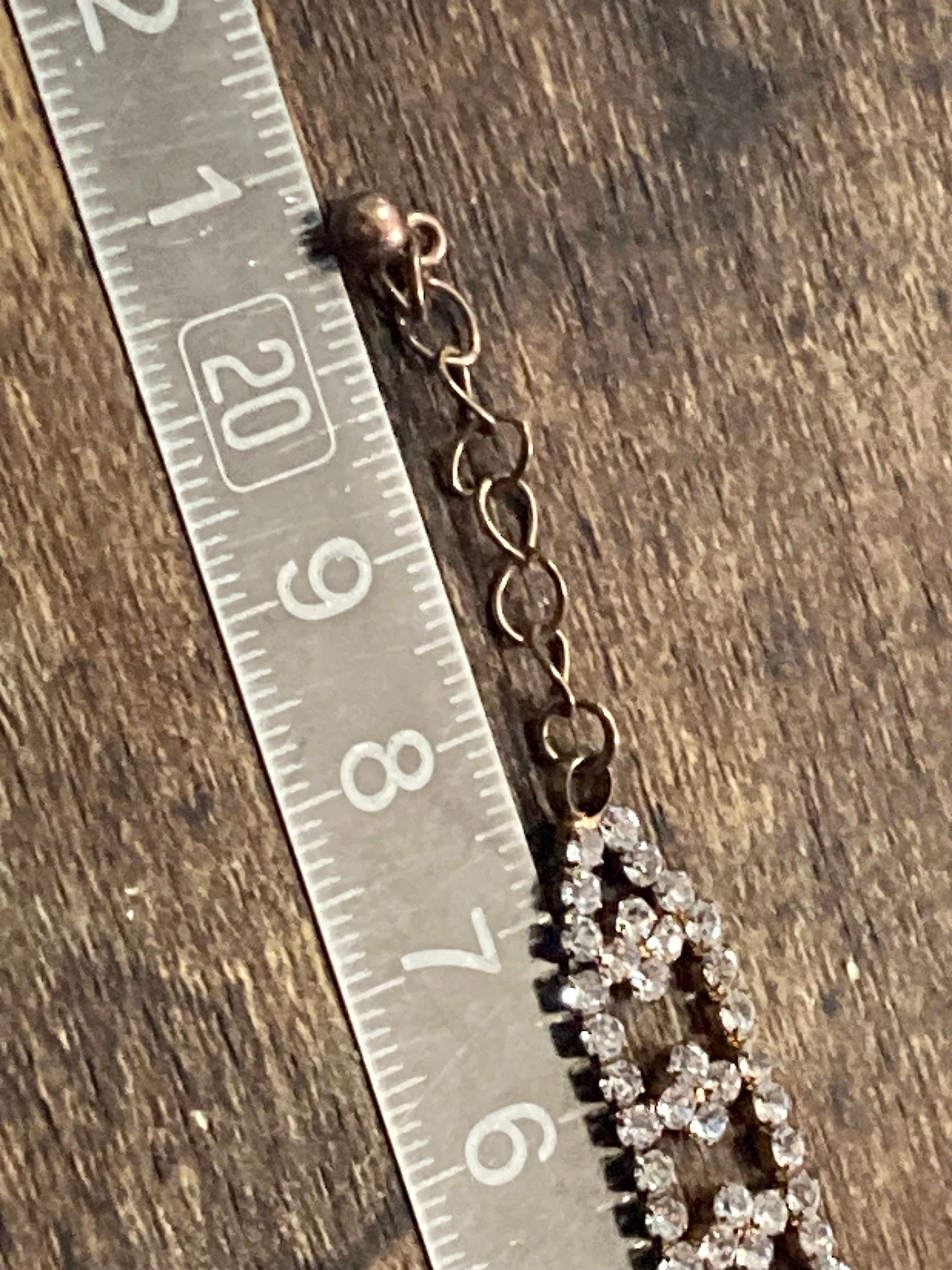 Copper gold tone diamanté crystal adjustable rhinestone bracelet