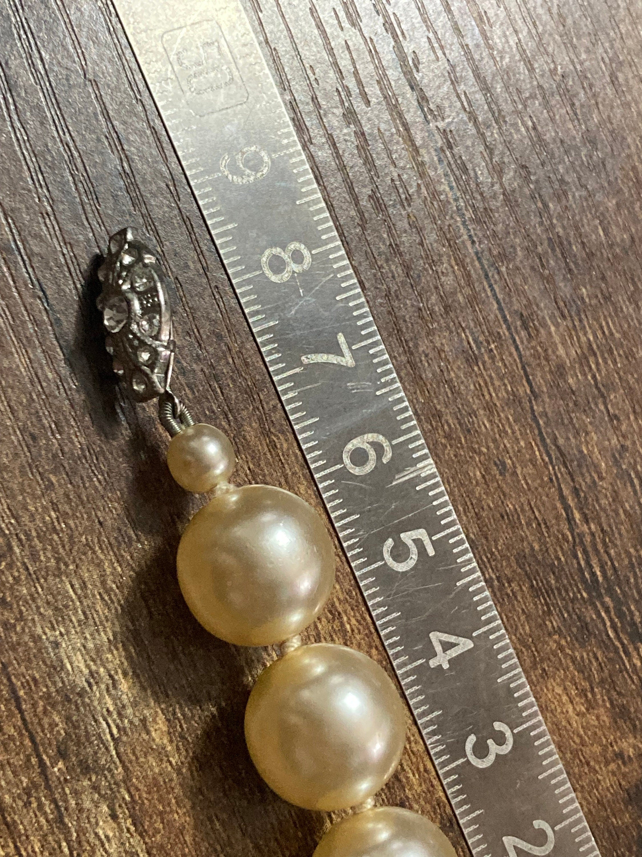 retro very chunky faux 1.5cm glass Pearl necklace