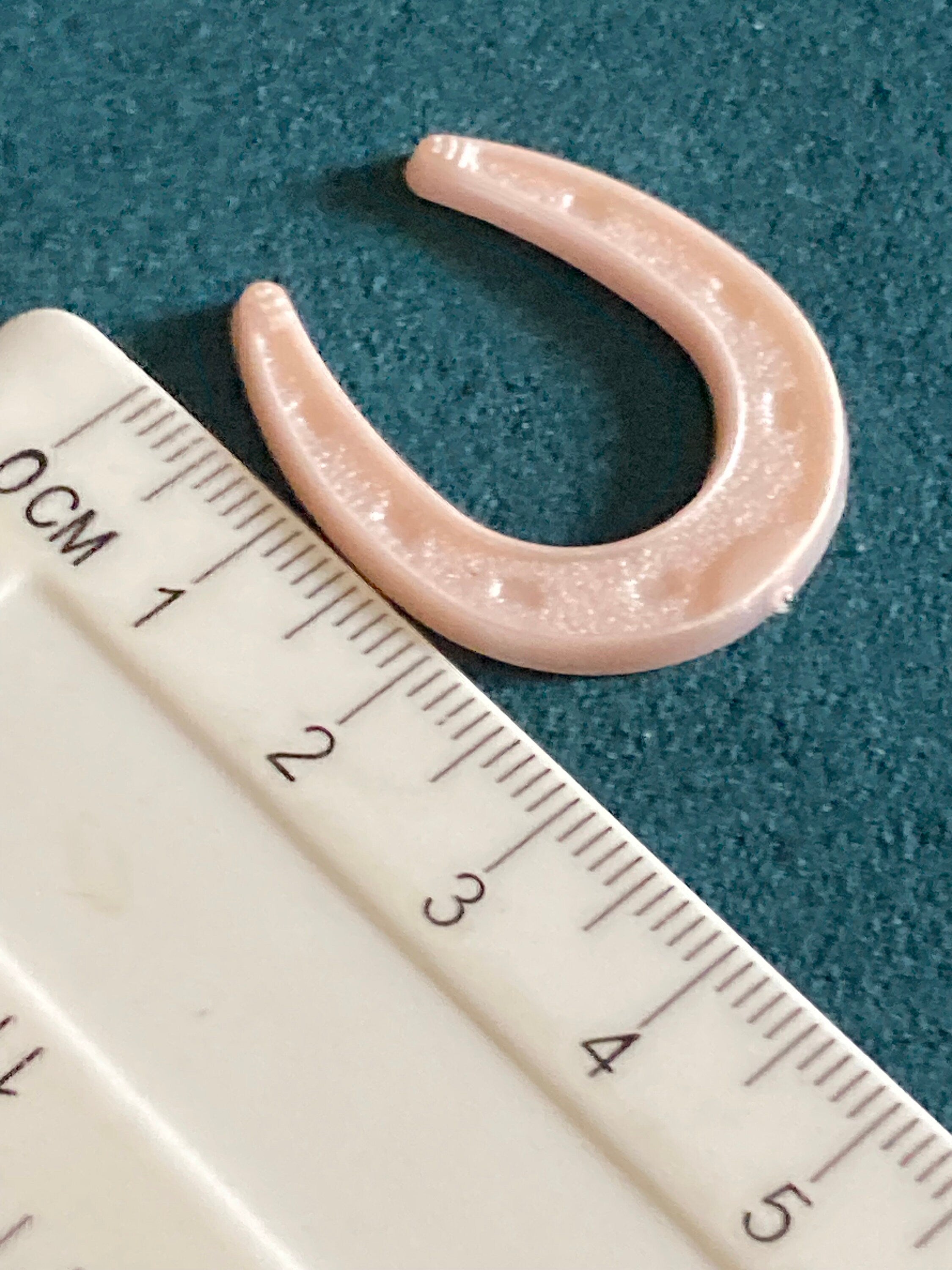 horseshoe Wedding Cake topper decoration Vintage baby pink plastic