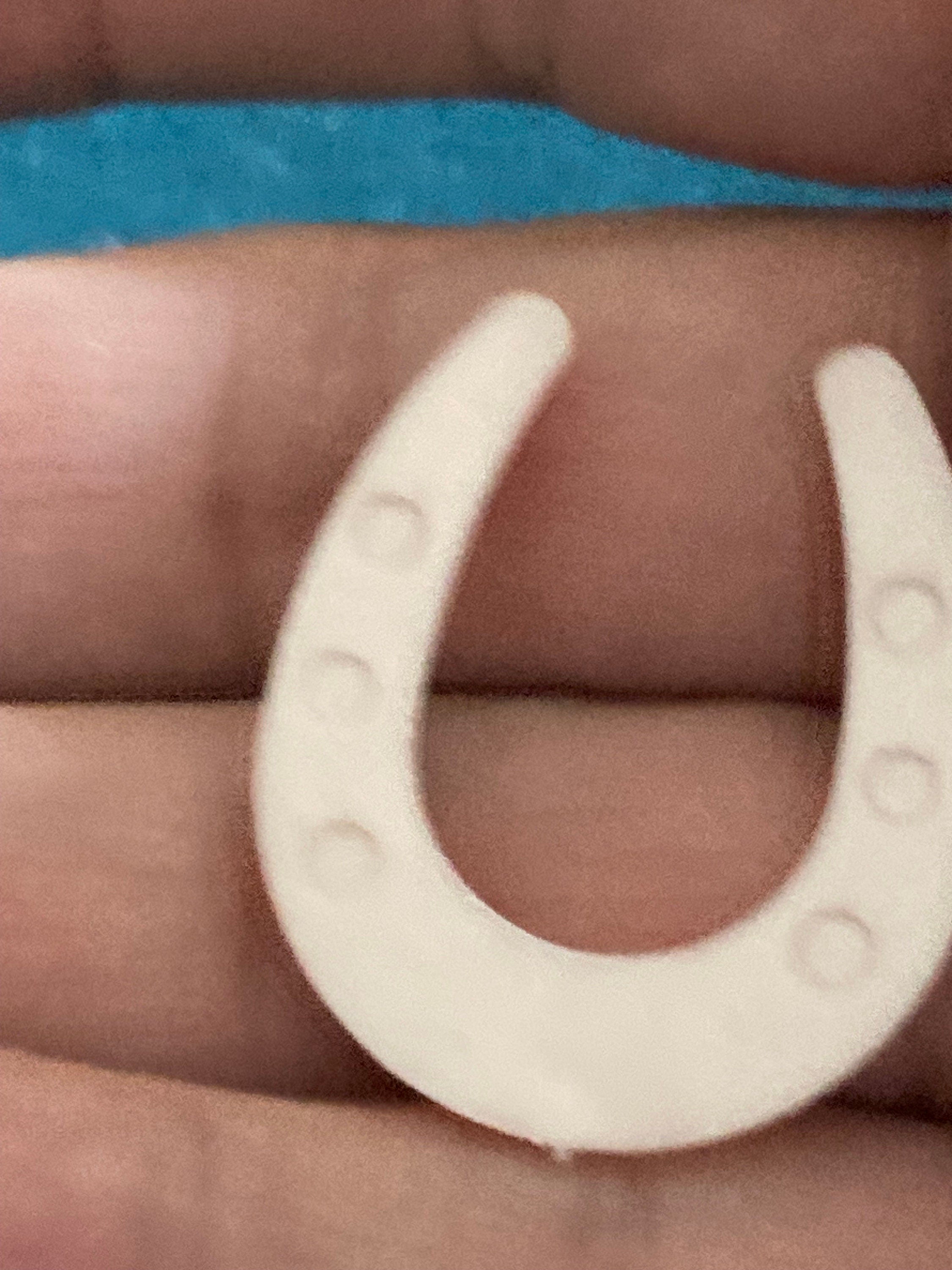 horseshoe Wedding Cake topper decoration Vintage baby pink plastic