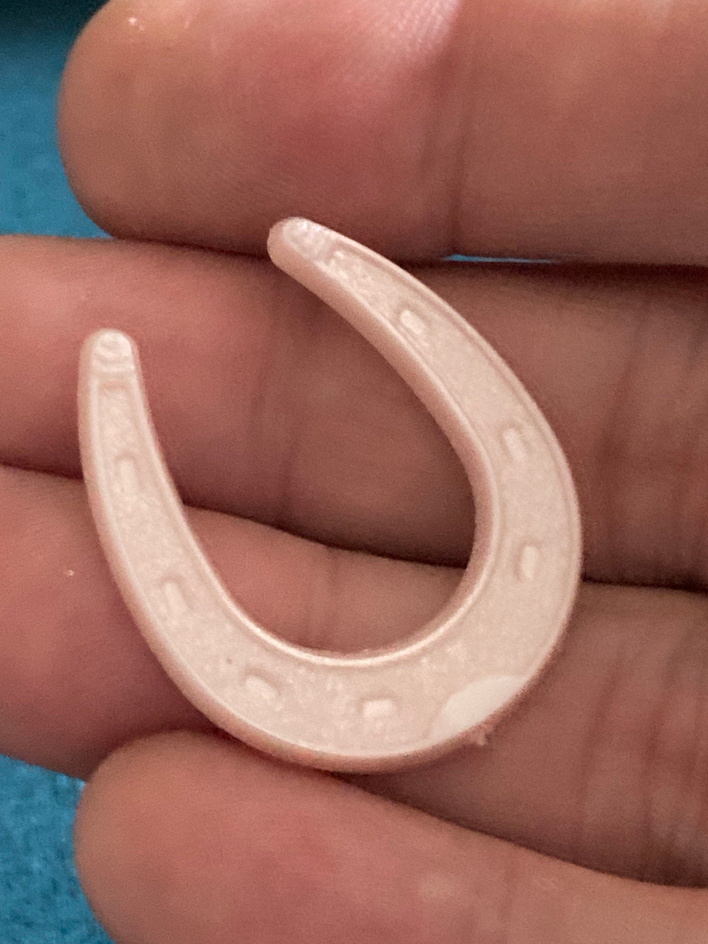 horseshoe Wedding Cake topper decoration Vintage baby pink plastic