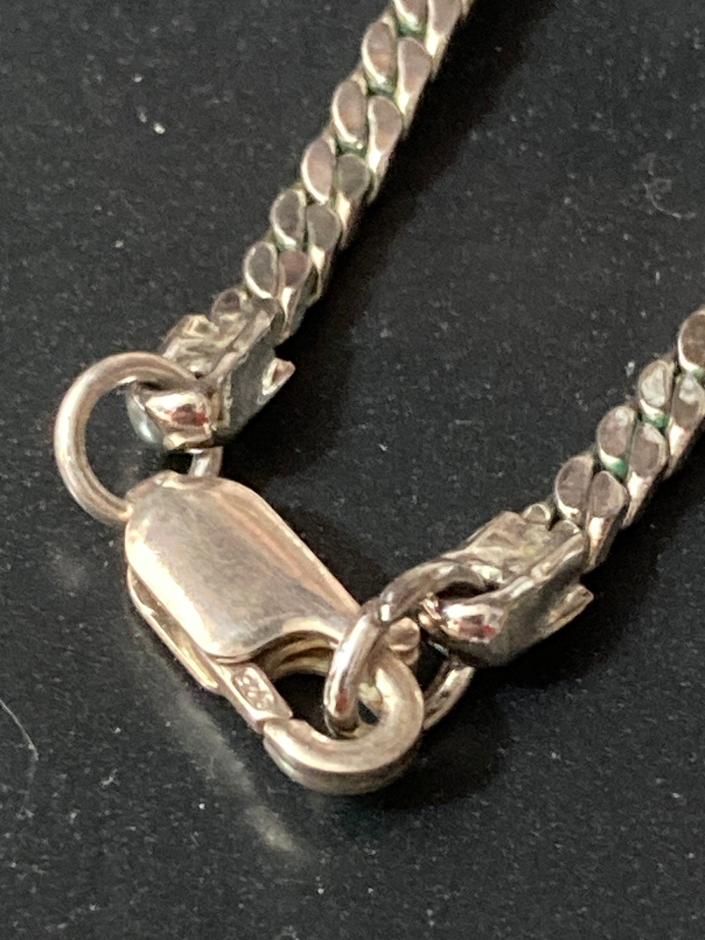Vintage 925 Sterling Silver fringed tassel modernist pendant necklace on 41cm chain 17.2 grams