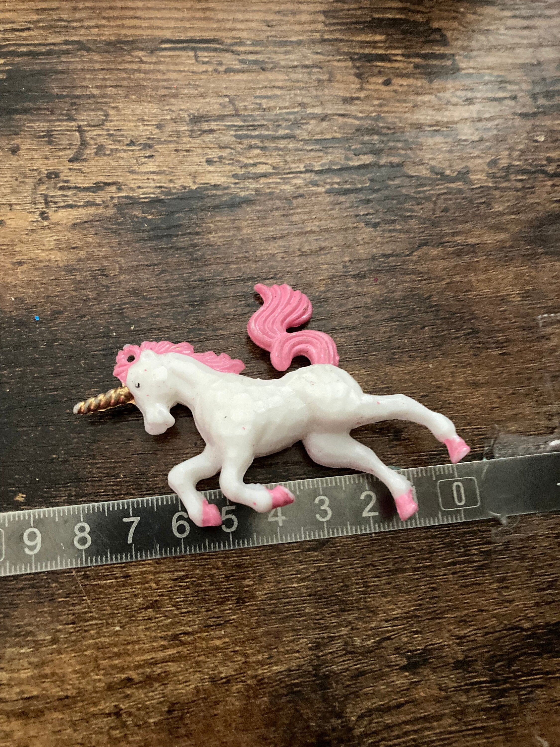 One standing PINK unicorn plastic cake toppers birthday cake decoration