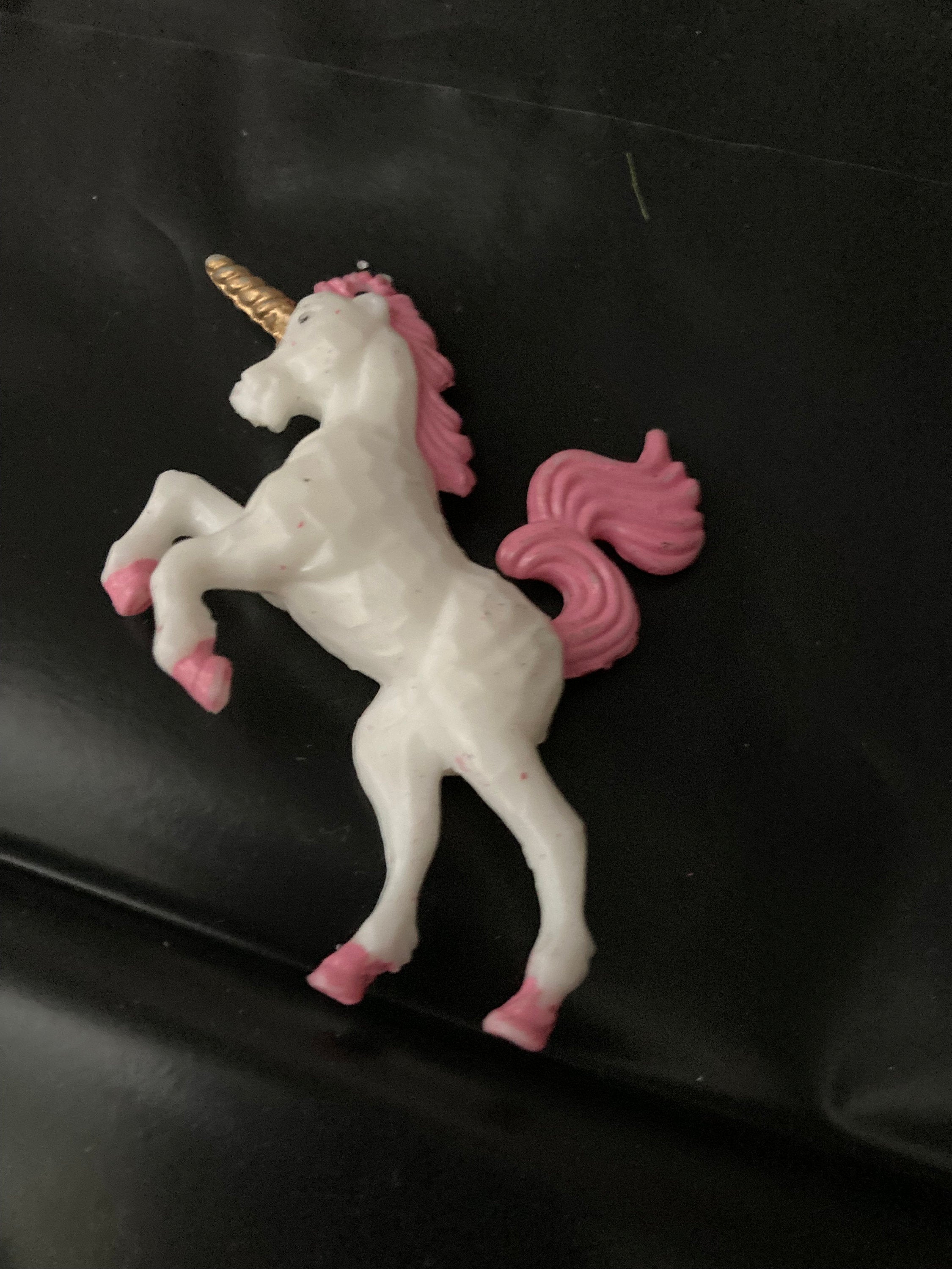 One standing PINK unicorn plastic cake toppers birthday cake decoration