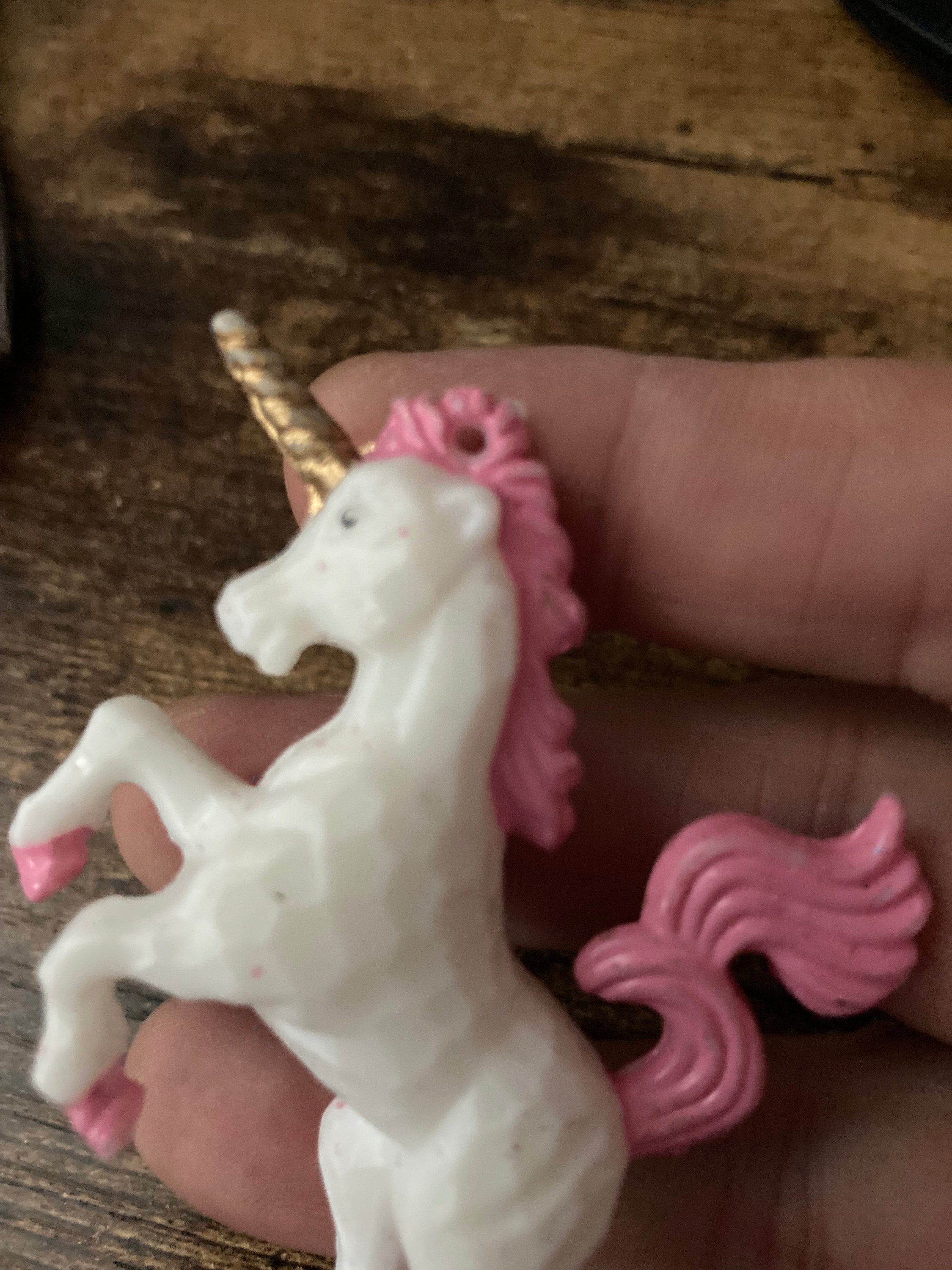 One standing PINK unicorn plastic cake toppers birthday cake decoration