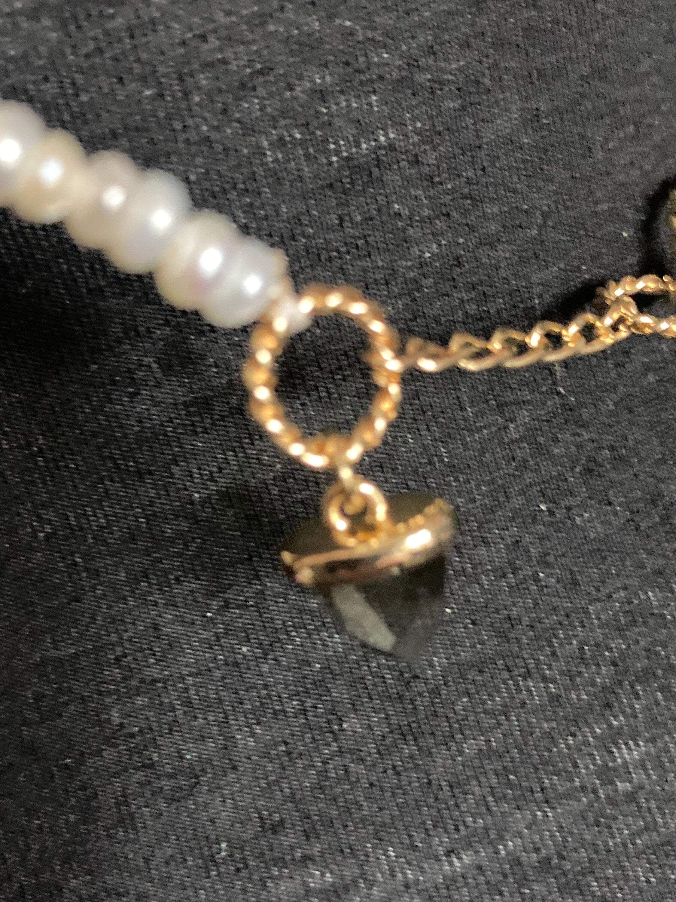 SOLIEL for Oliver Bonas gold plated pearl and topaz chain necklace