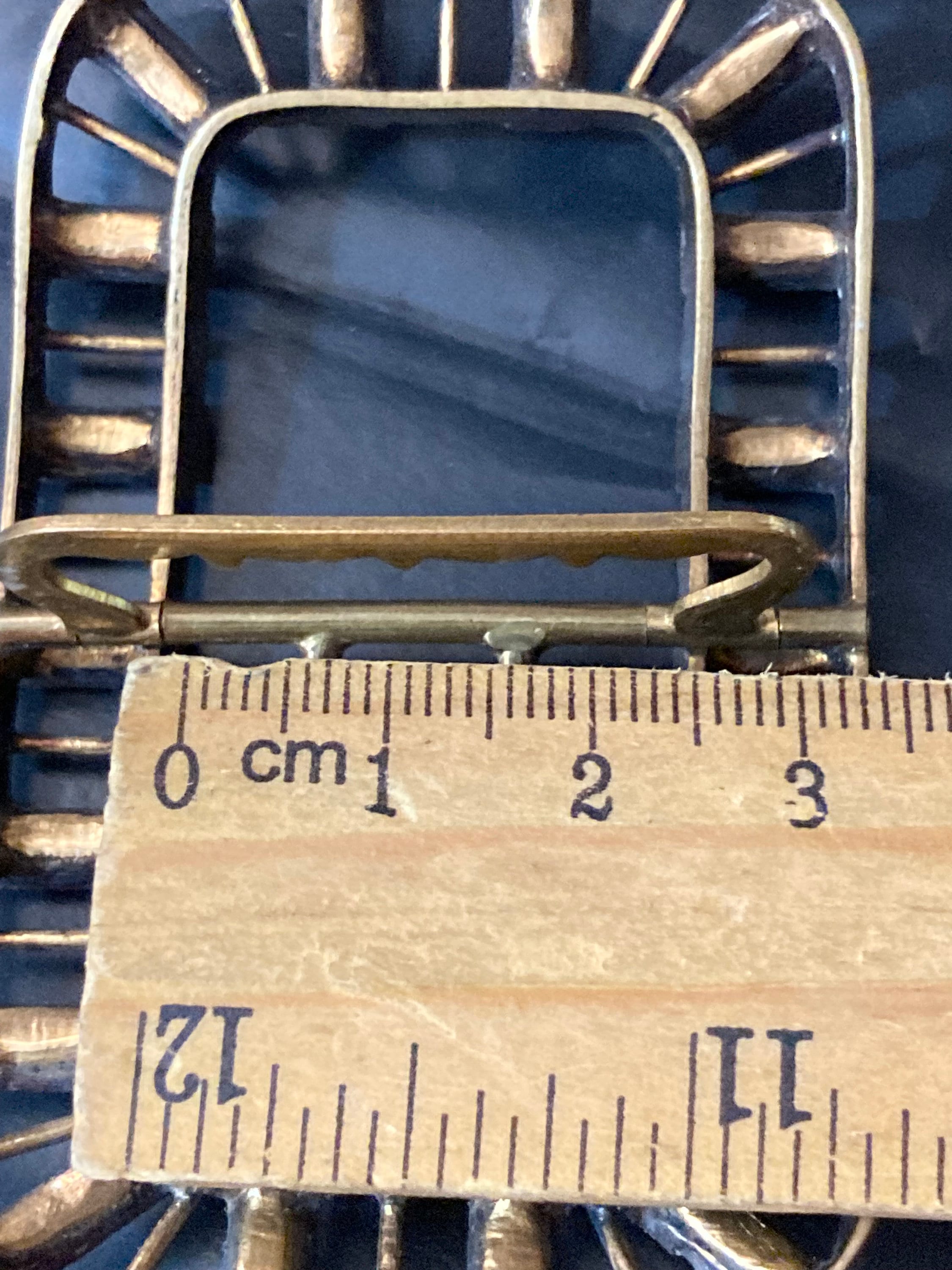 Antique Georgian 1800s 1700s 2 prong Claw Set Clear Glass Diamante Belt Buckle paste rhinestone  Bridal Wedding Sash Adornment Fitting