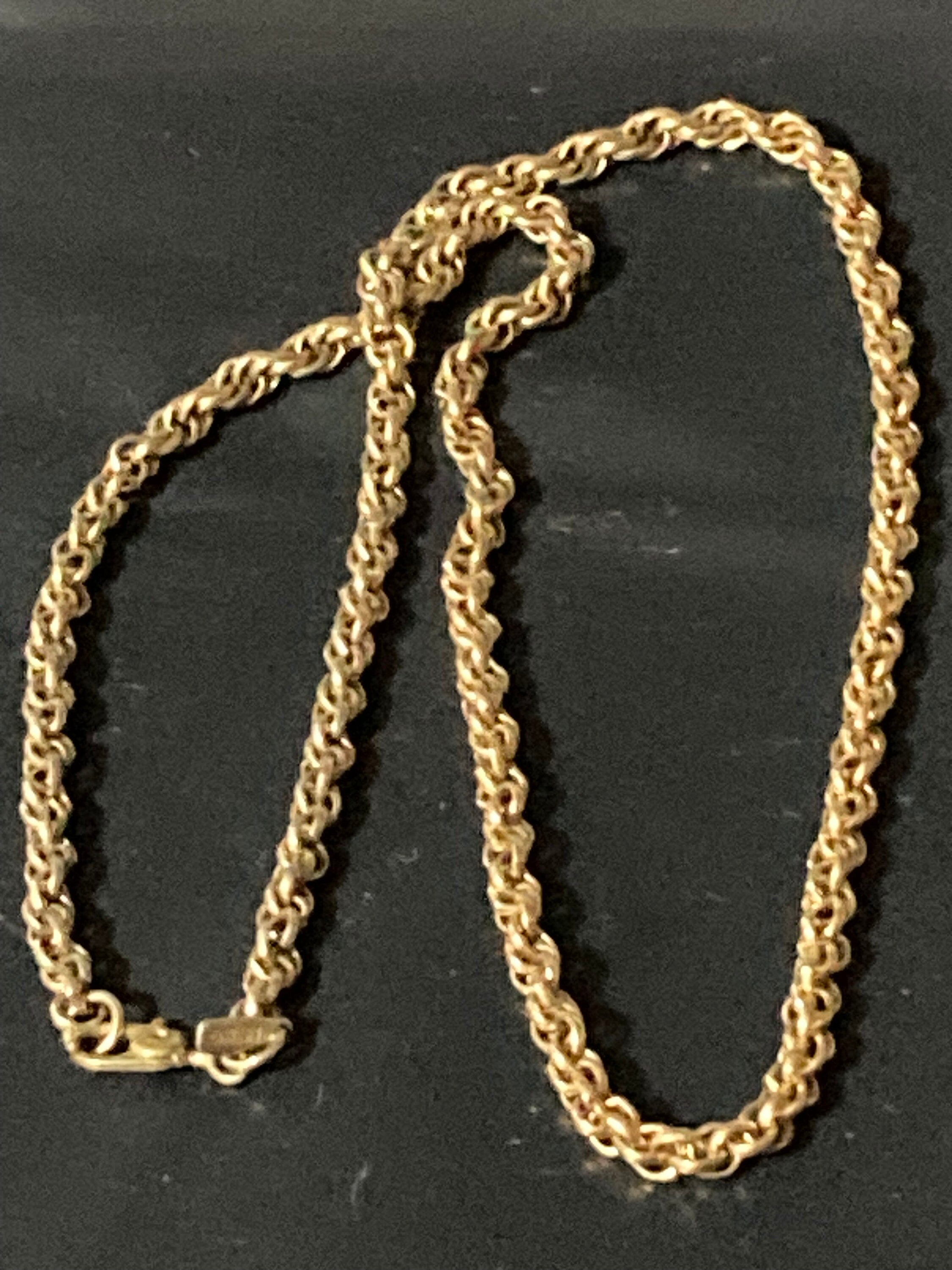 signed MONET 41cm short gold plated rope chain layering necklace