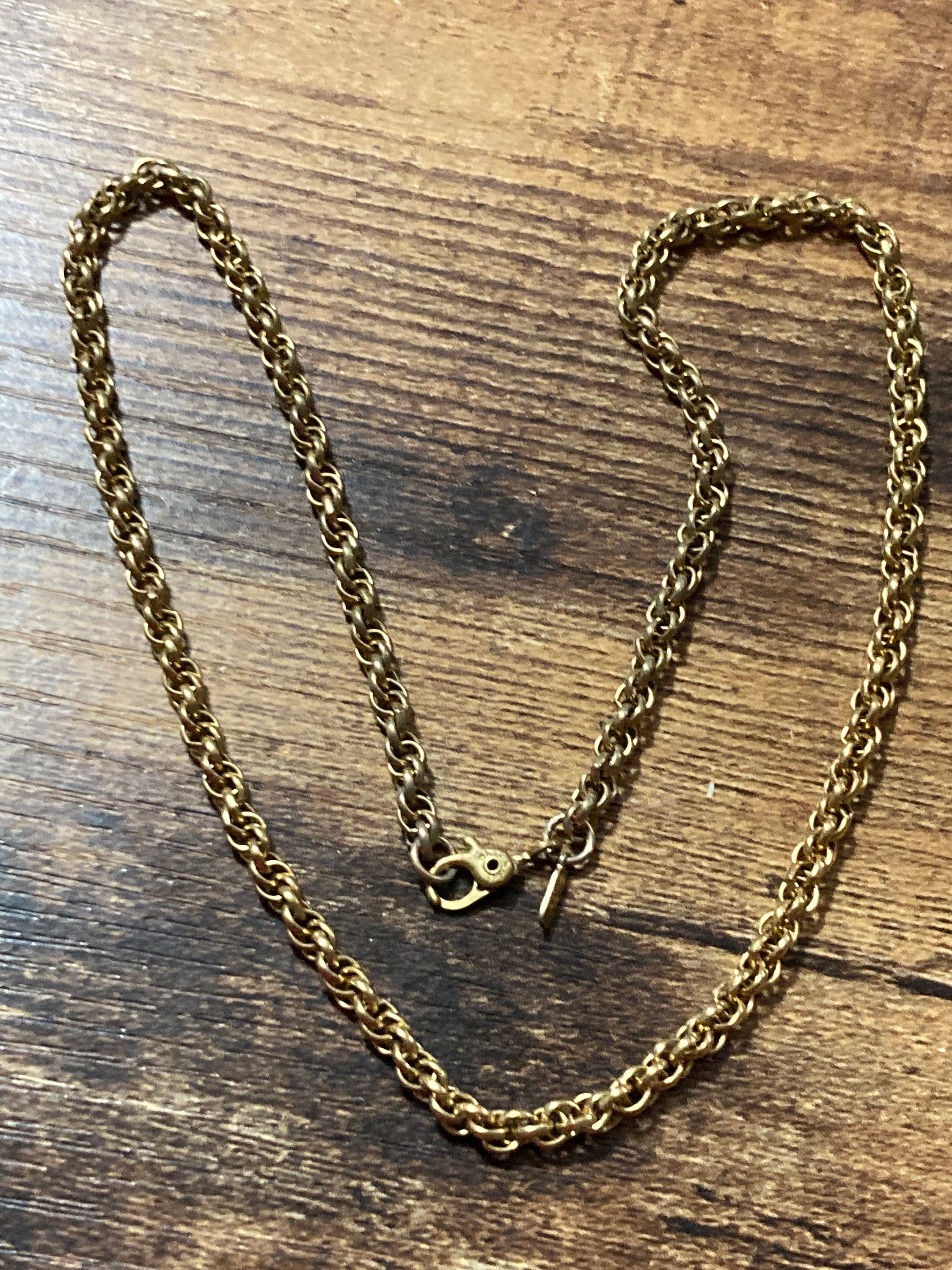 signed MONET 41cm short gold plated rope chain layering necklace