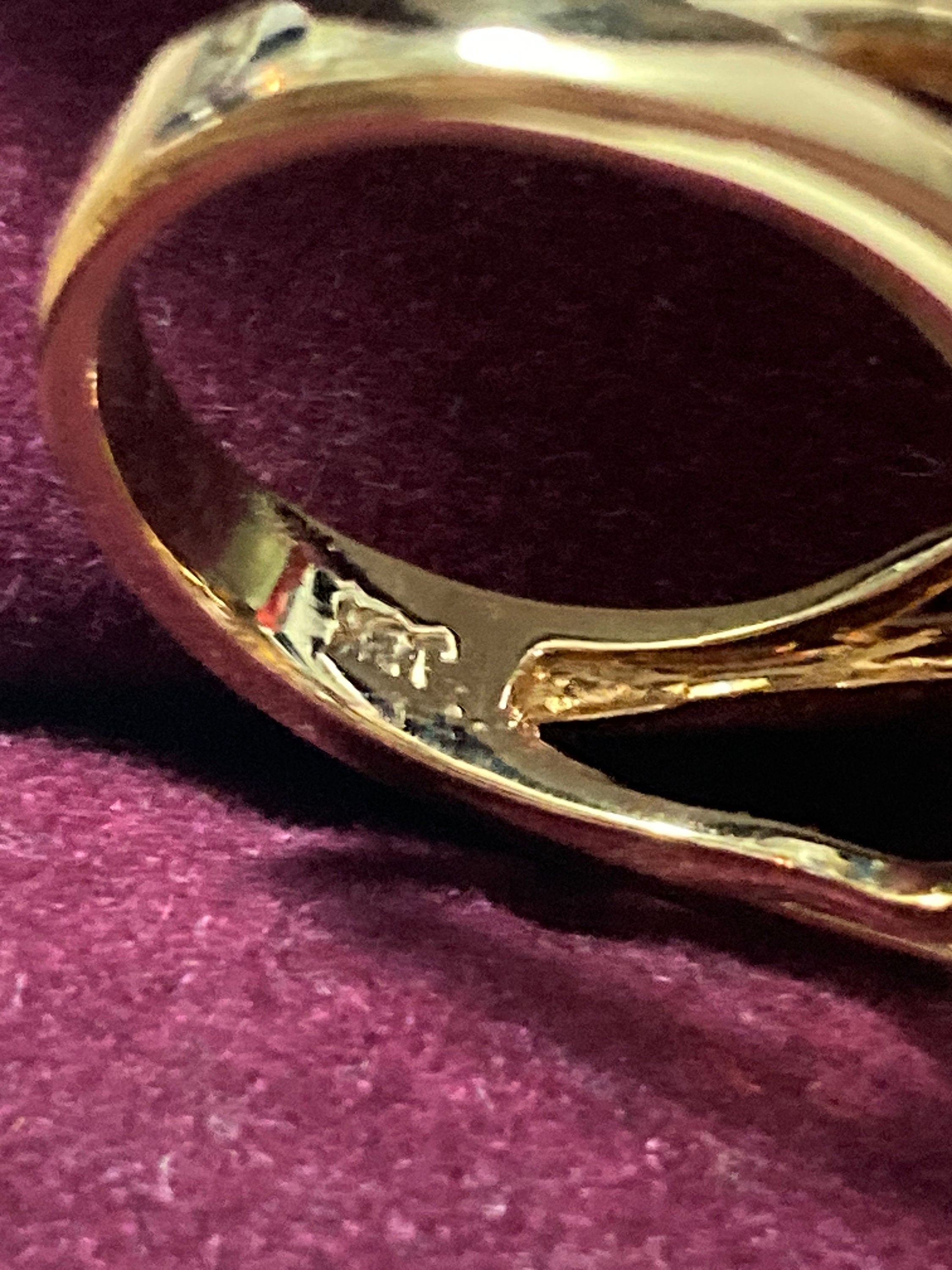 JBK Jacqueline Kennedy Vintage Pink Crystal Cocktail Ring - Size R.5