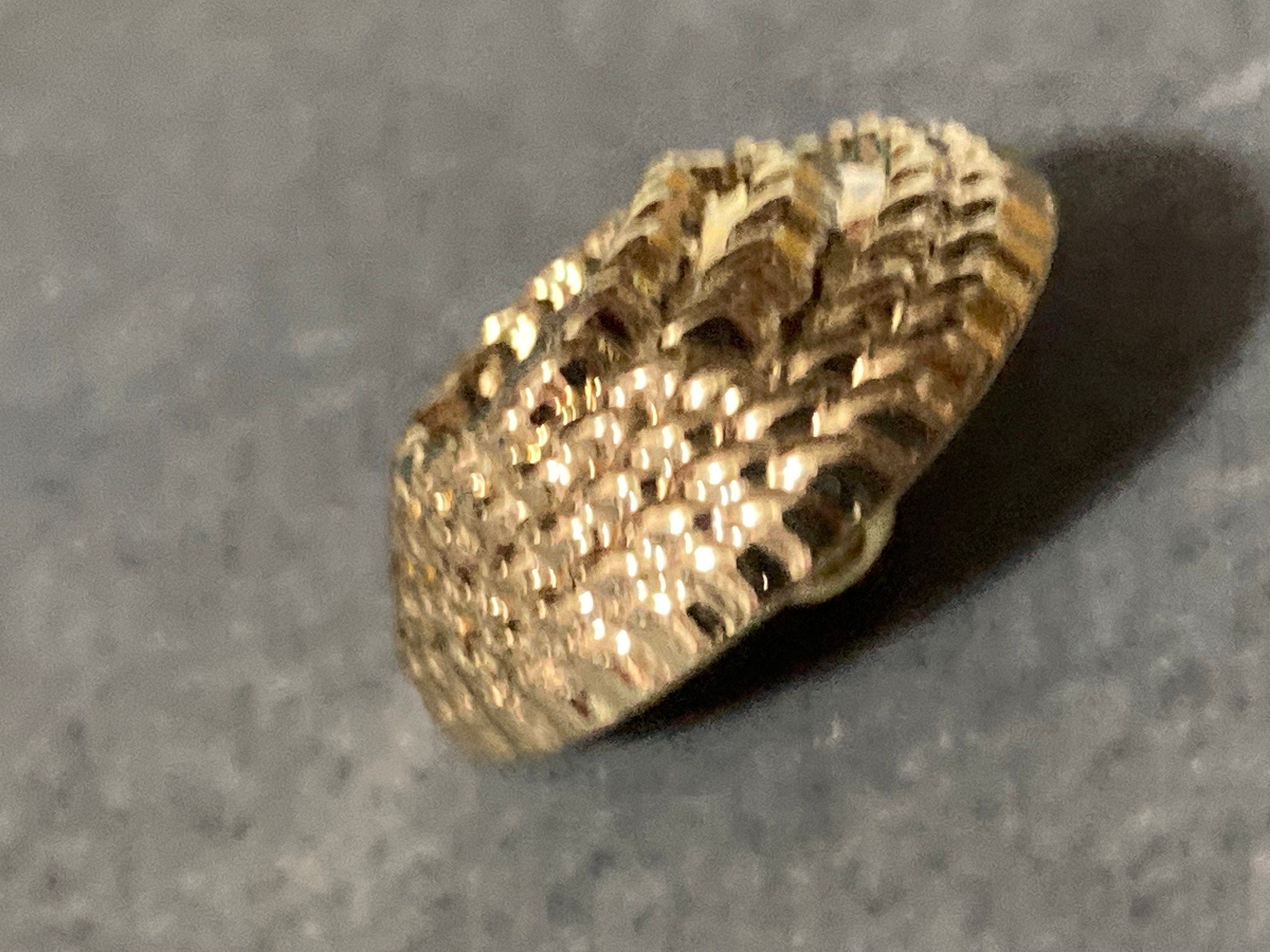 Pack 5 pieces 20mm gold tone domed nautical rope buttons with metal shank