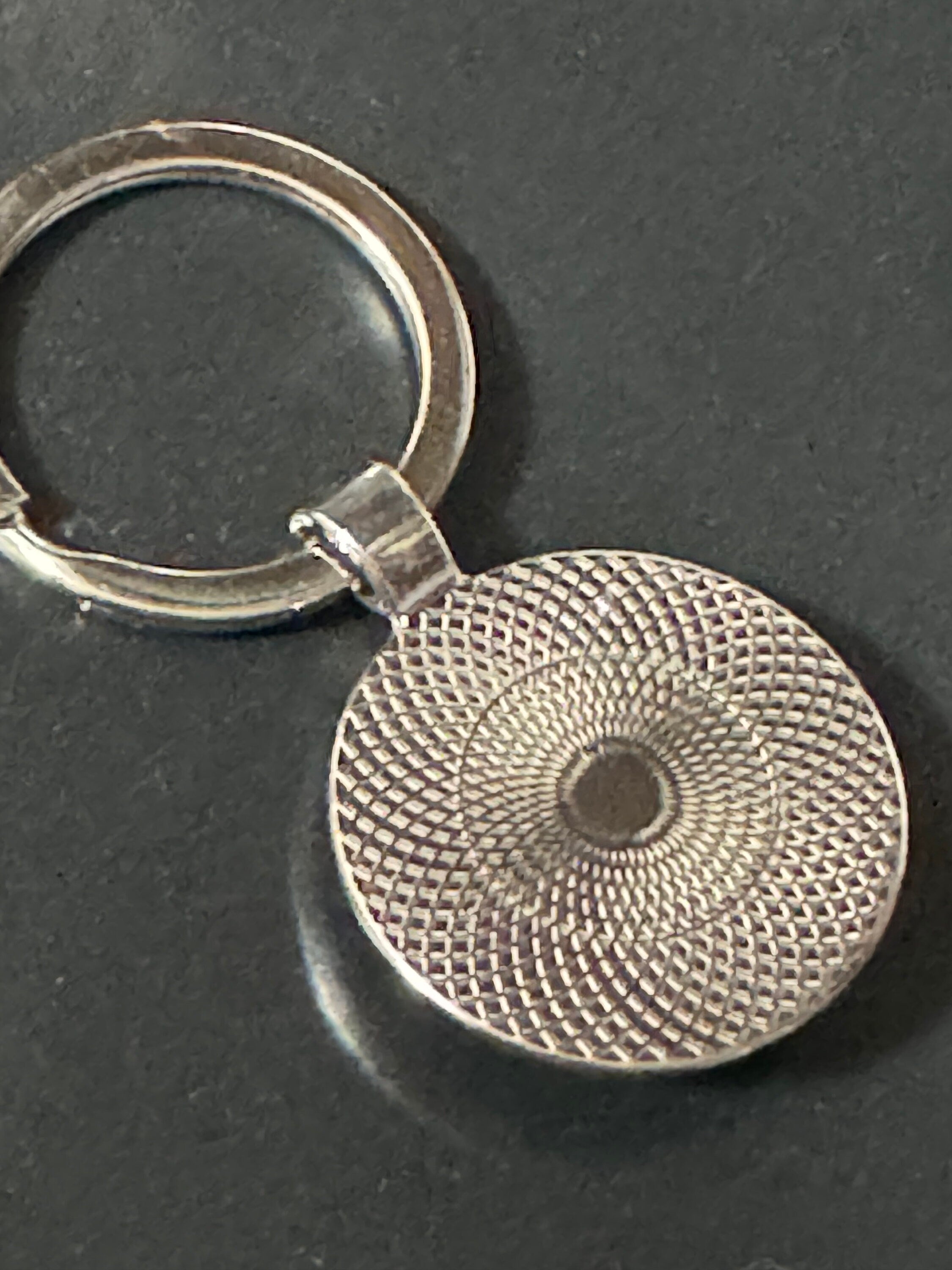 Handmade garden yellow Sunflowers silver tone keyring with 25mm glass cabochon