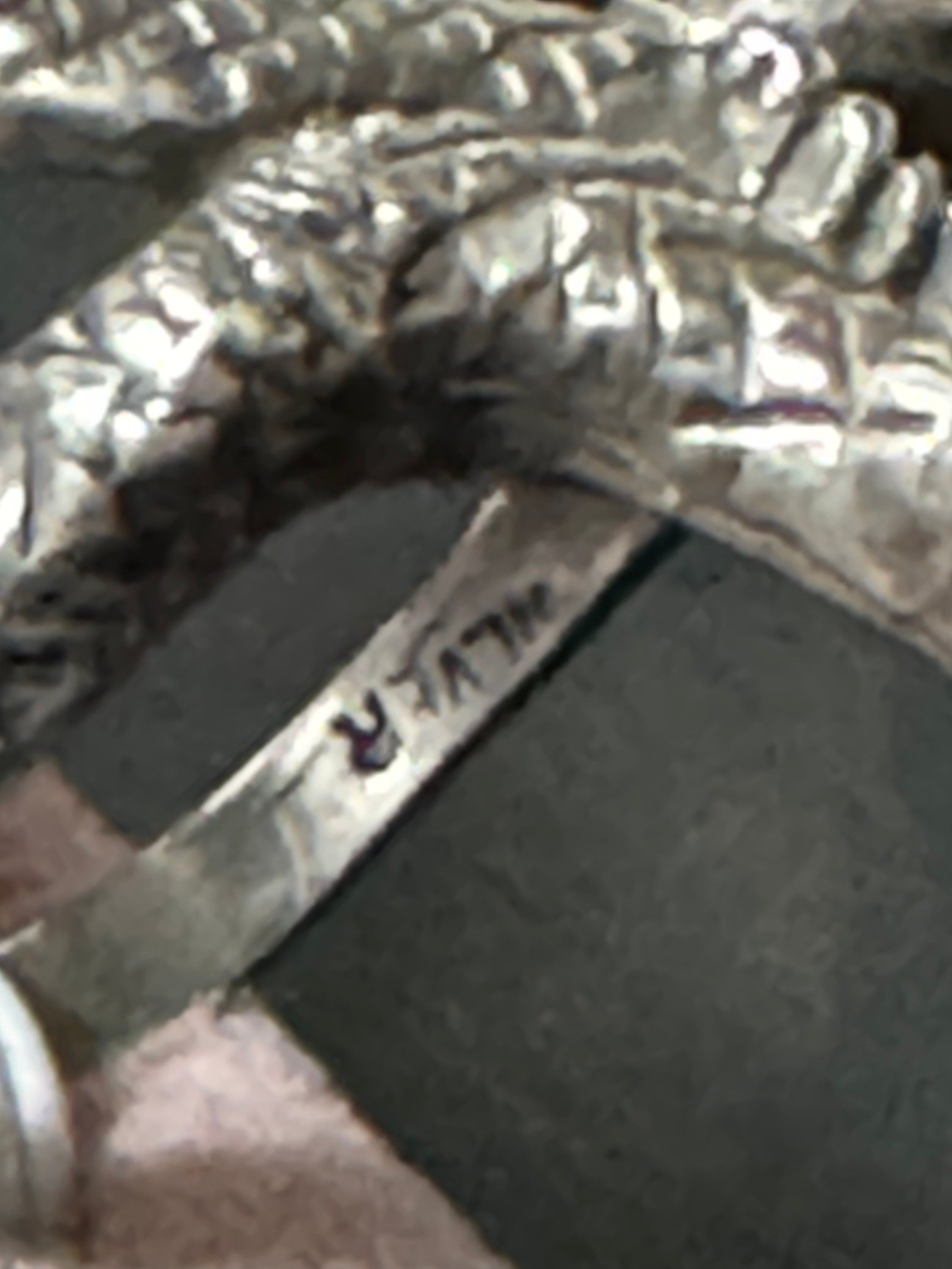 Size T.5 Mens large cast serpent snake ring Solid silver stamped 925 USA 9 3/4
