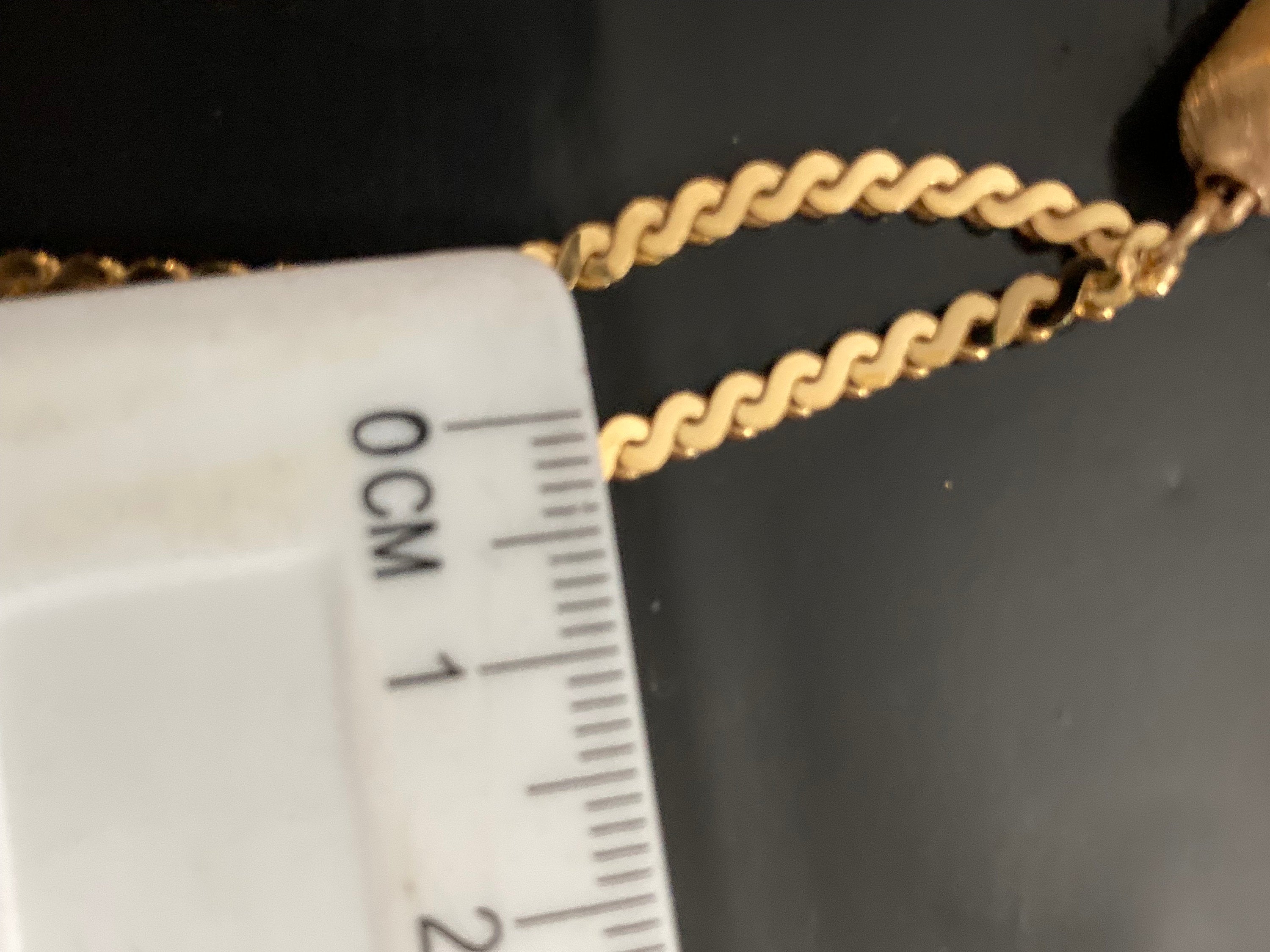 18 inch 60cm 1970s gold plated double serpentine chain necklace old shop stock true Vintage pristine