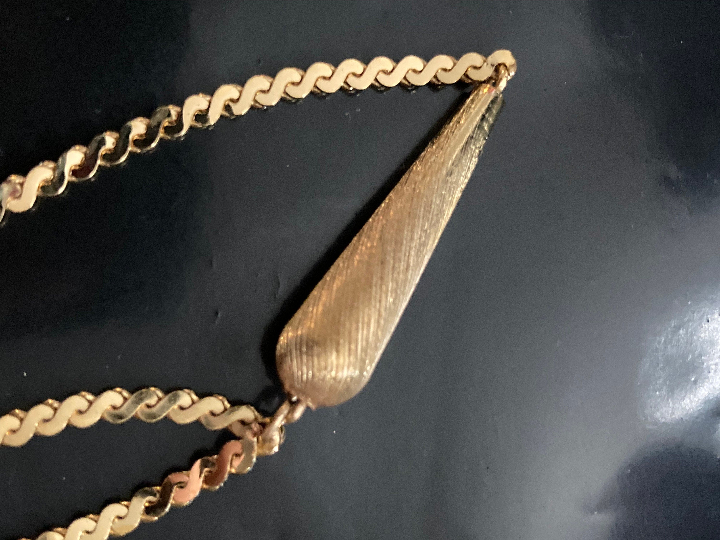 18 inch 60cm 1970s gold plated double serpentine chain necklace old shop stock true Vintage pristine