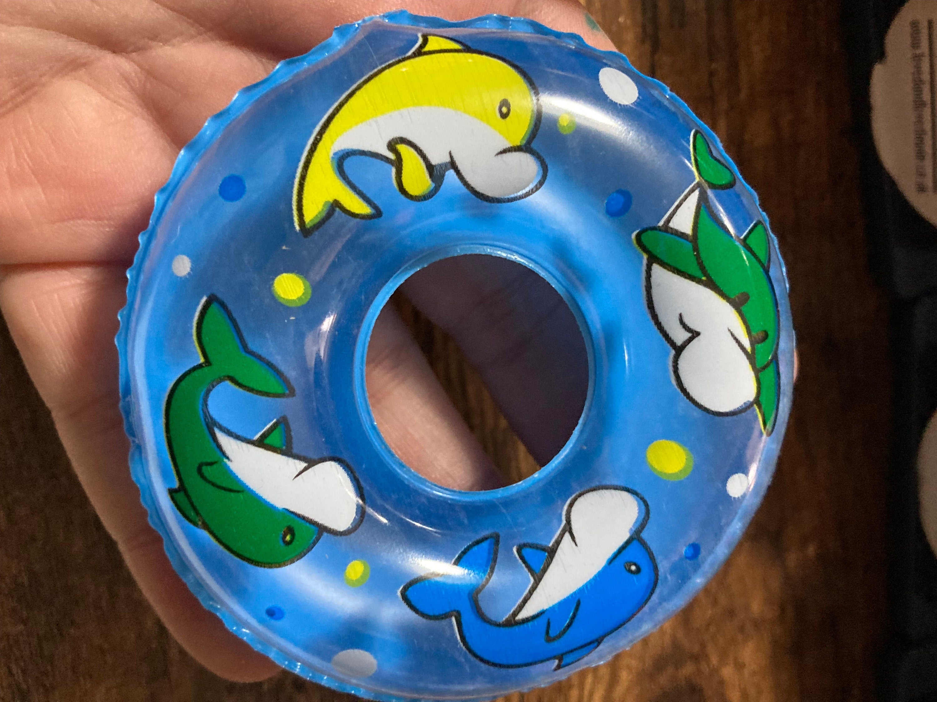 Miniature inflatable beach scene seaside swimming ring cake topper decoration
