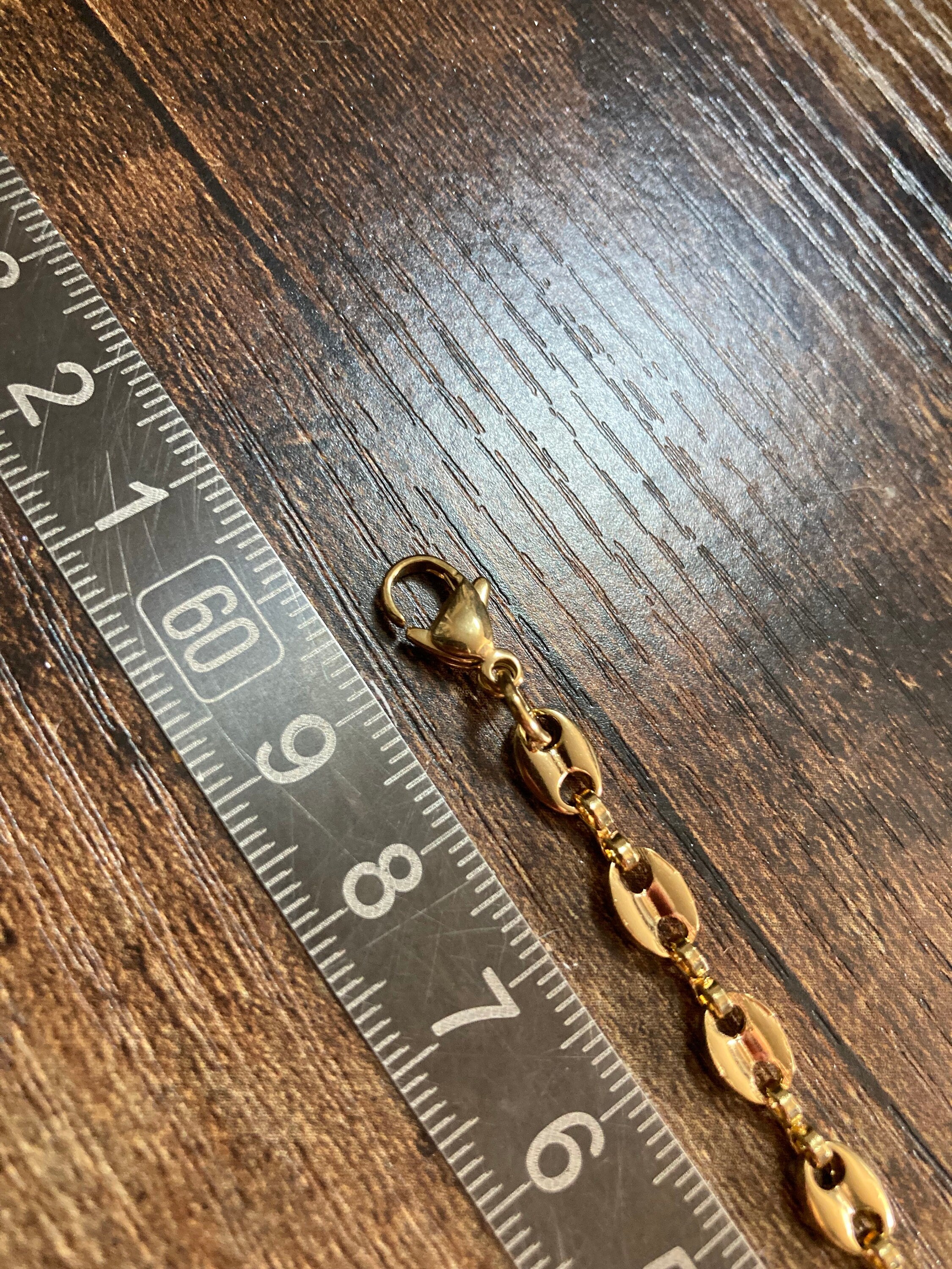 18 inch 60cm 5mm gold plated mariner coffee bean long chain necklace
