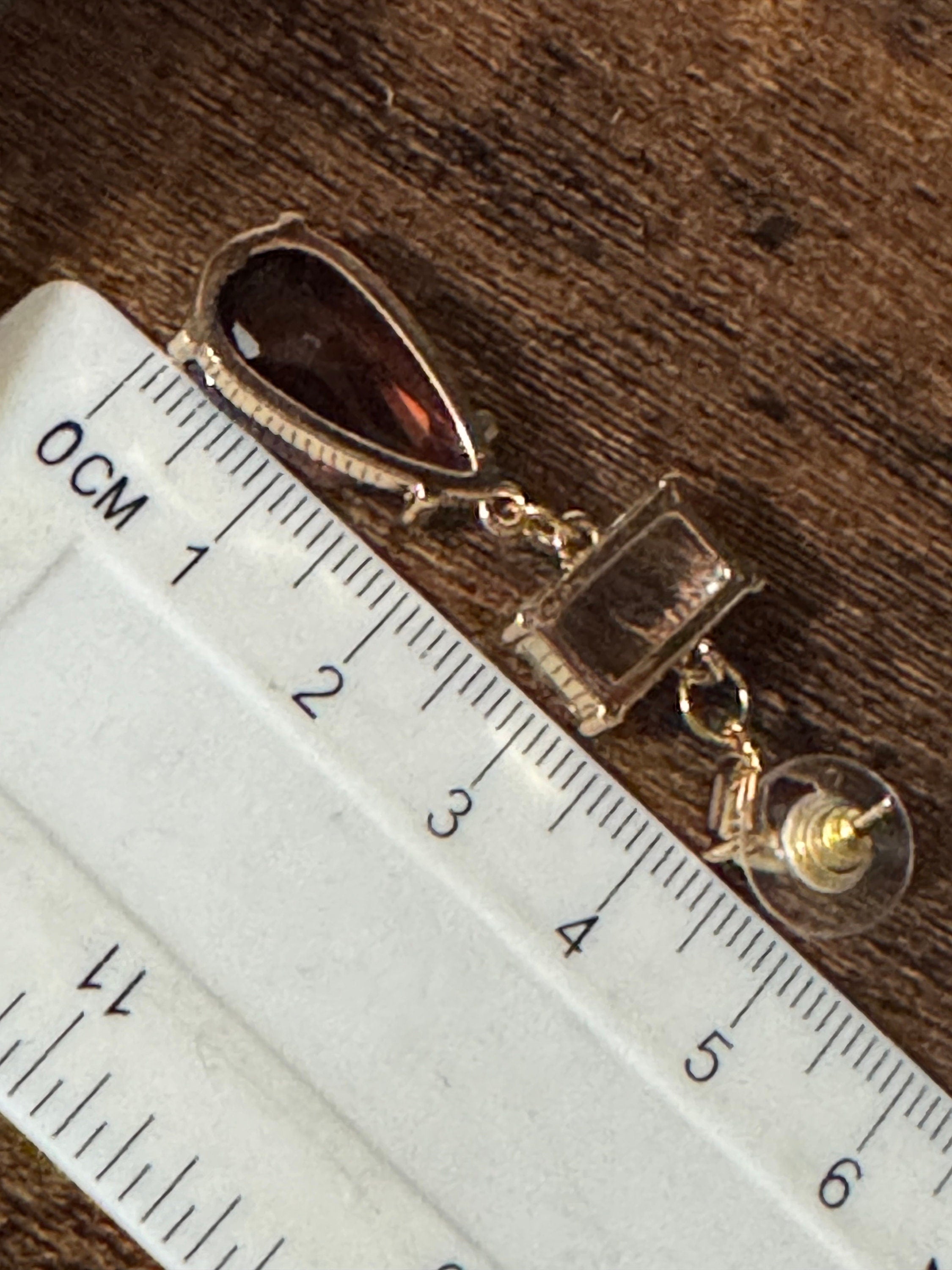 18k gold plated amethyst purple and clear long Crystal diamanté teardrop earrings