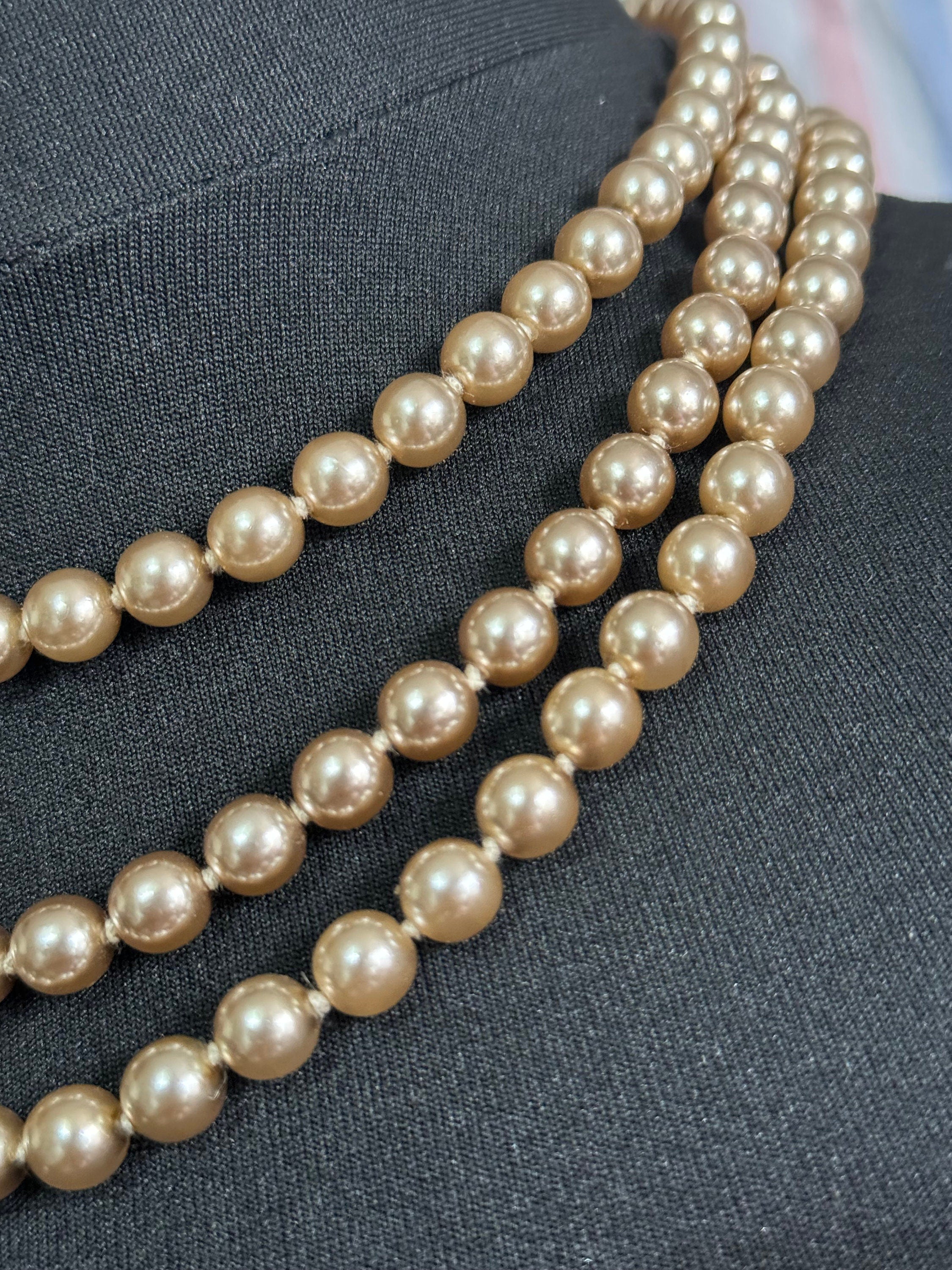 Camrose & Kross JBK Pearl Necklace: 3-Row Multi Strand