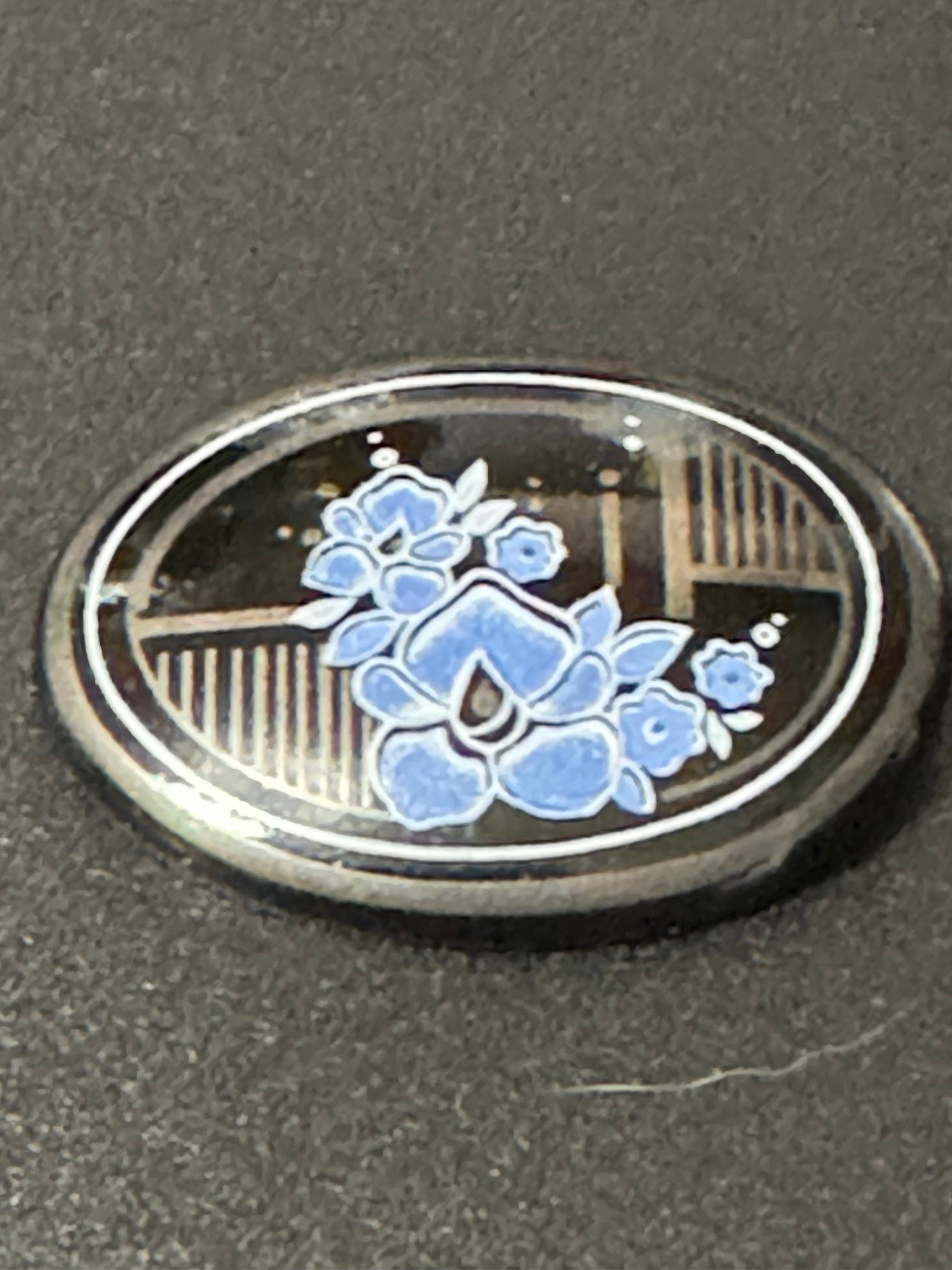 Vintage Michaela Frey Enamel Floral Brooch - Austrian Antique Style