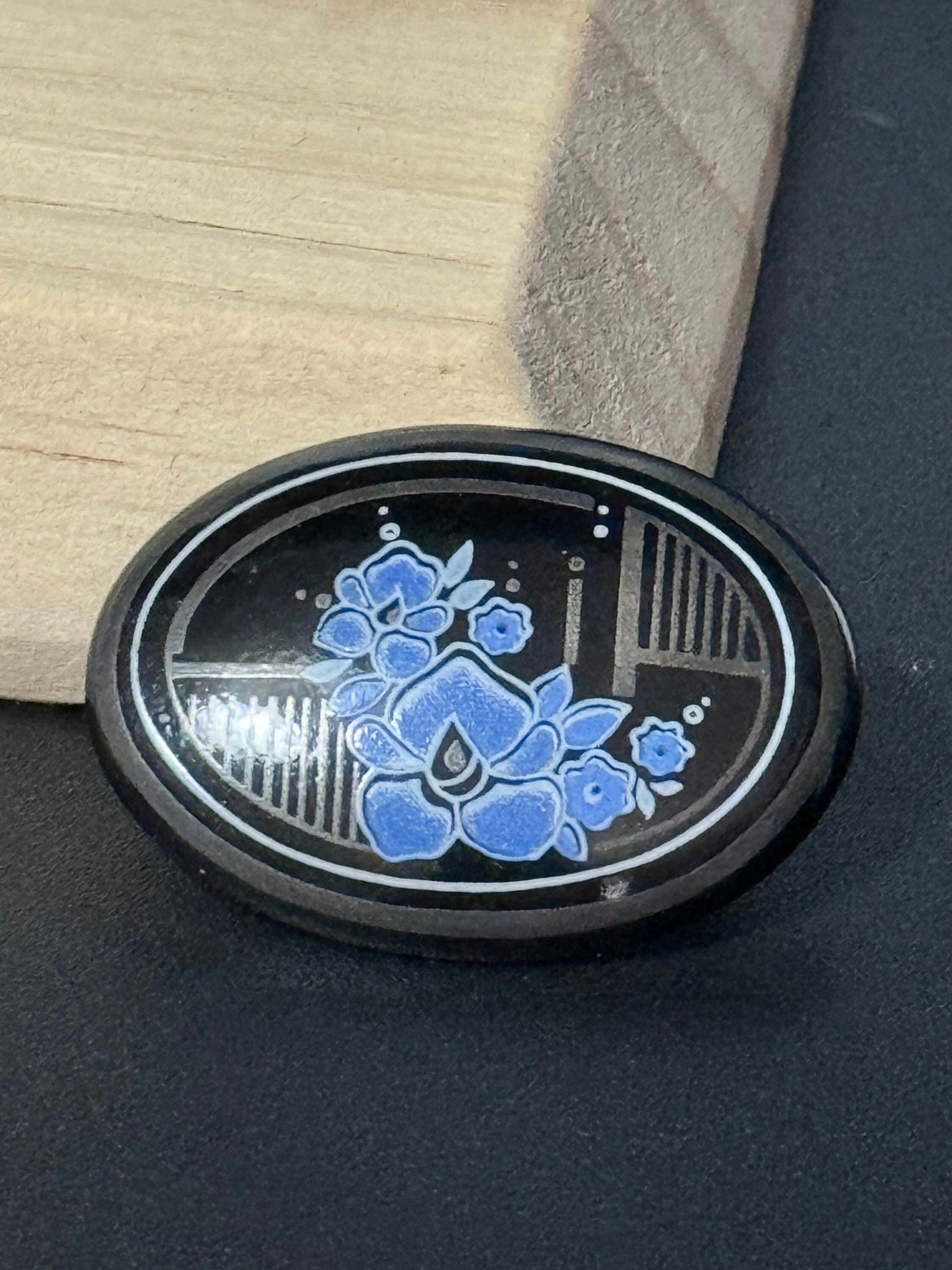 Vintage Michaela Frey Enamel Floral Brooch - Austrian Antique Style