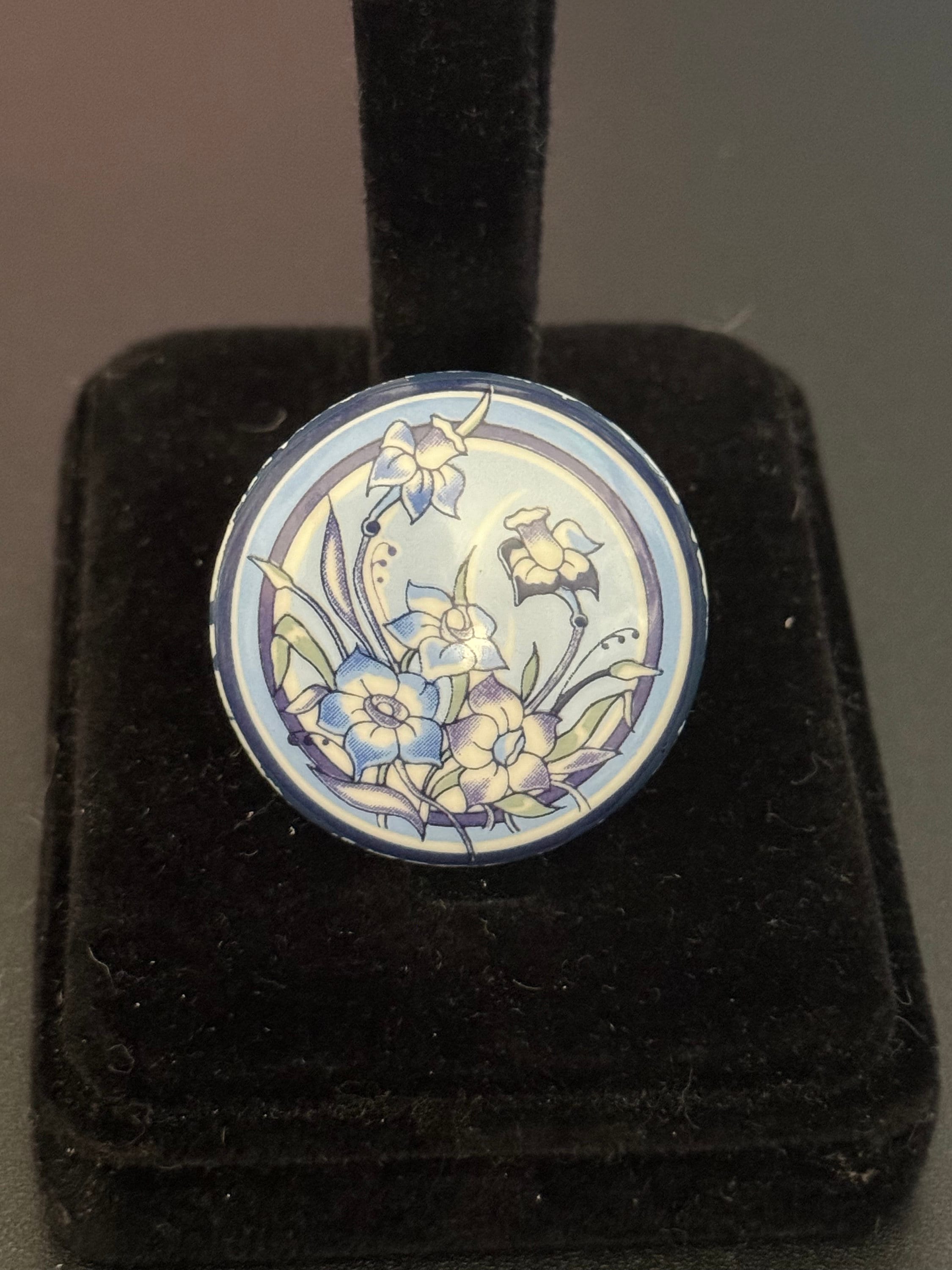 Vintage Michaela Frey Austrian Enamel Floral Brooch