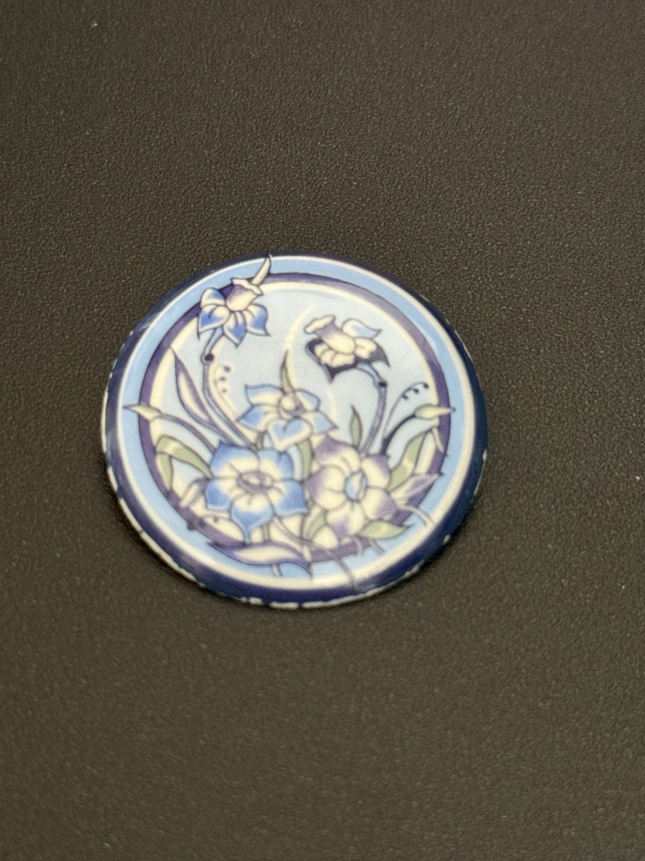 Vintage Michaela Frey Austrian Enamel Floral Brooch